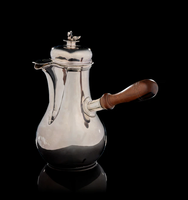 A Swiss silver coffee-pot, maker's mark a hand, Basel, circa 1760