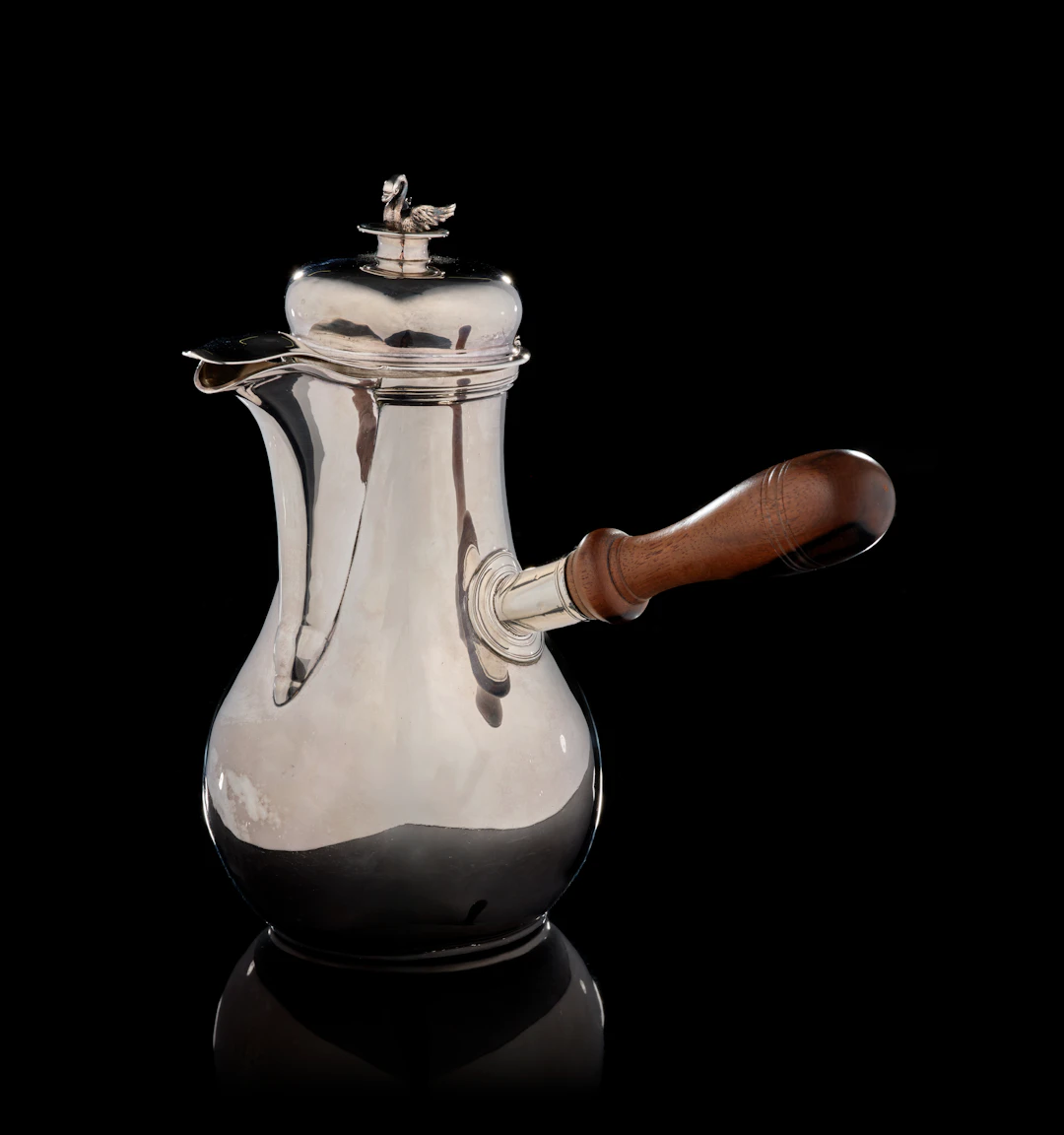 A Swiss silver coffee-pot, maker's mark a hand, Basel, circa 1760