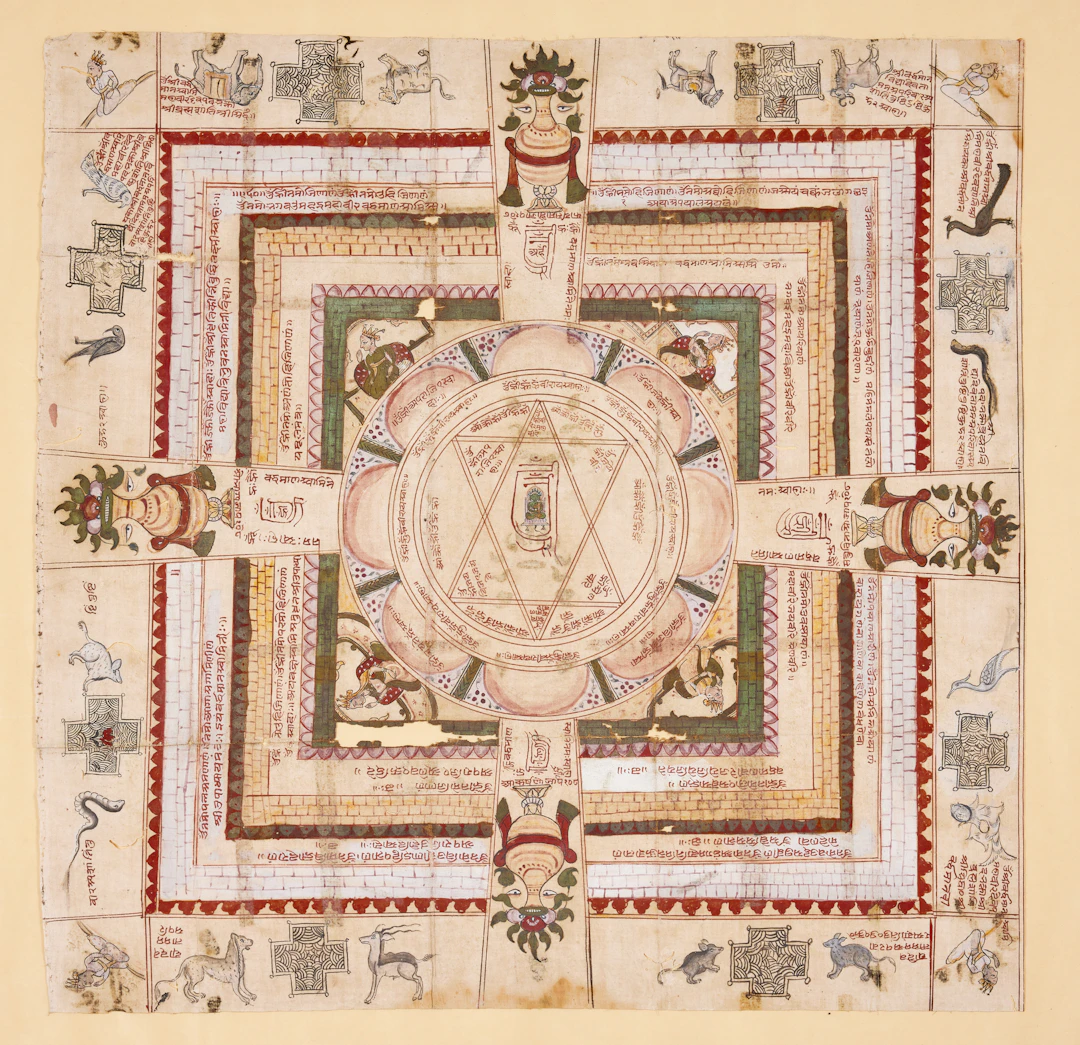 A Jain Cosmological Painting on Cloth
