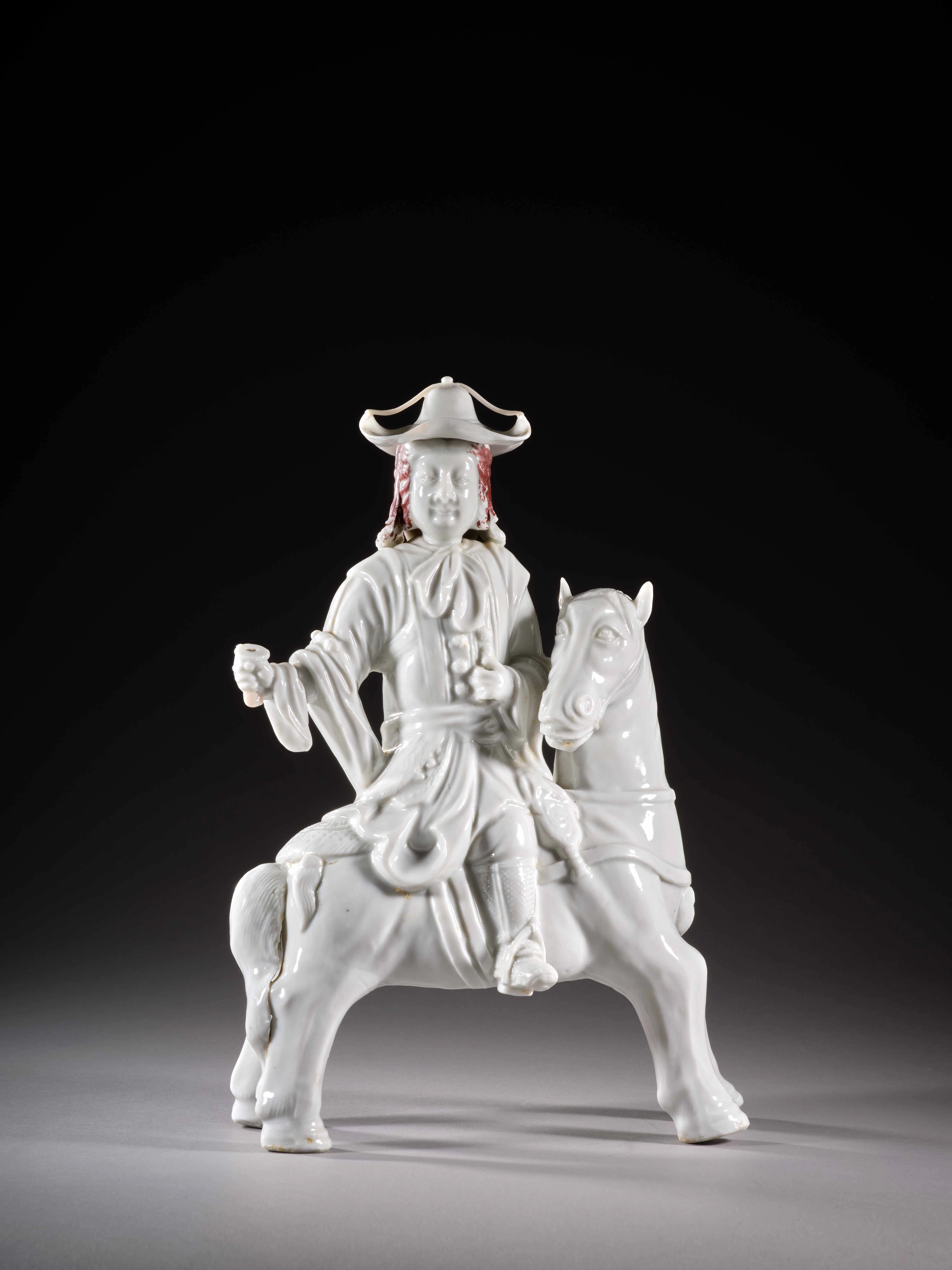 GROUPE EN PORCELAINE BLANC DE CHINE, Chine, dynastie Qing, époque