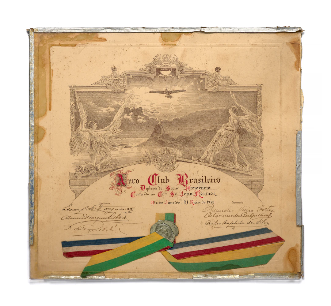 BREVET DE L’AERO-CLUB BRÉSILIEN DE JEAN MERMOZ