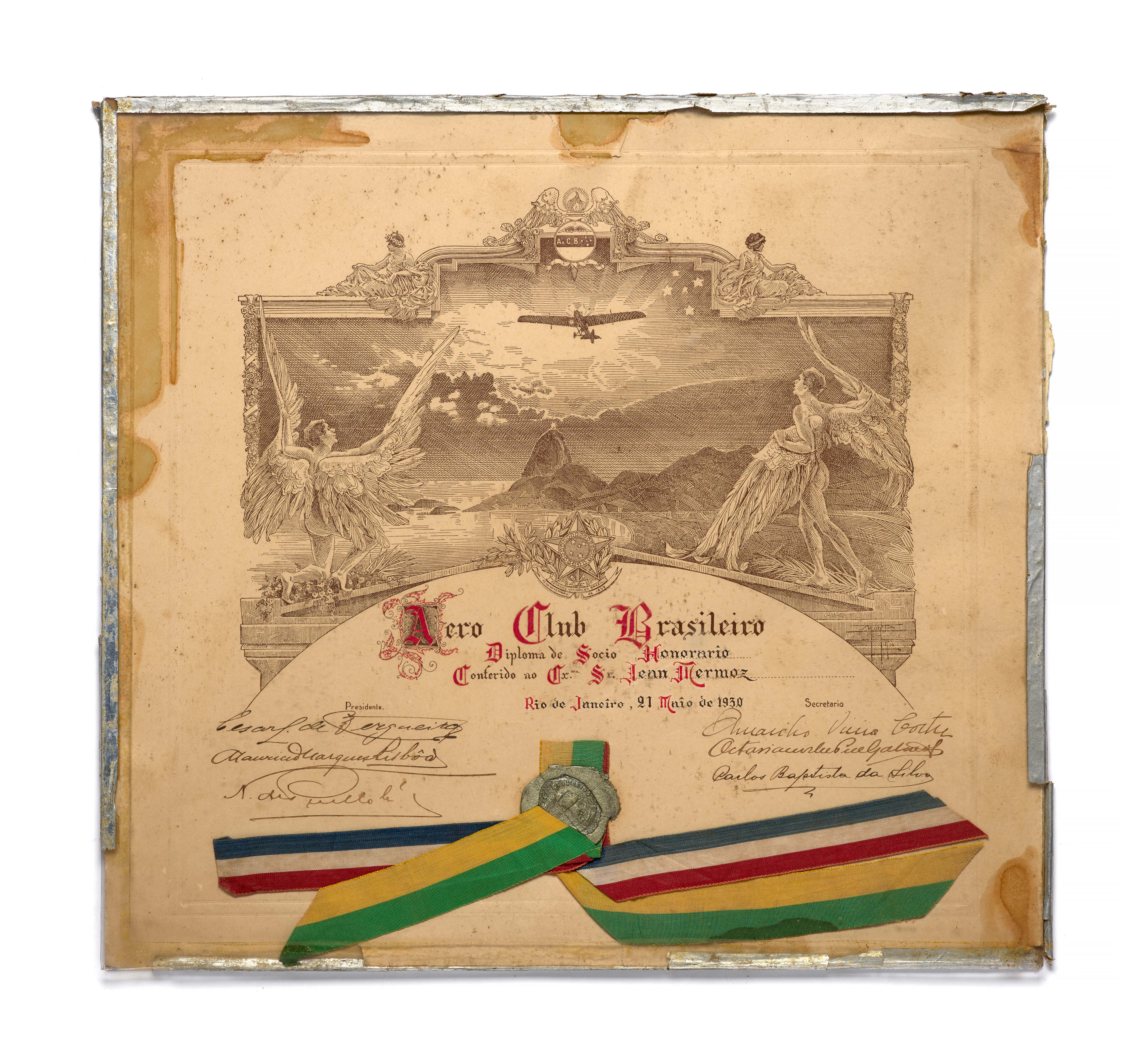 BREVET DE L’AERO-CLUB BRÉSILIEN DE JEAN MERMOZ