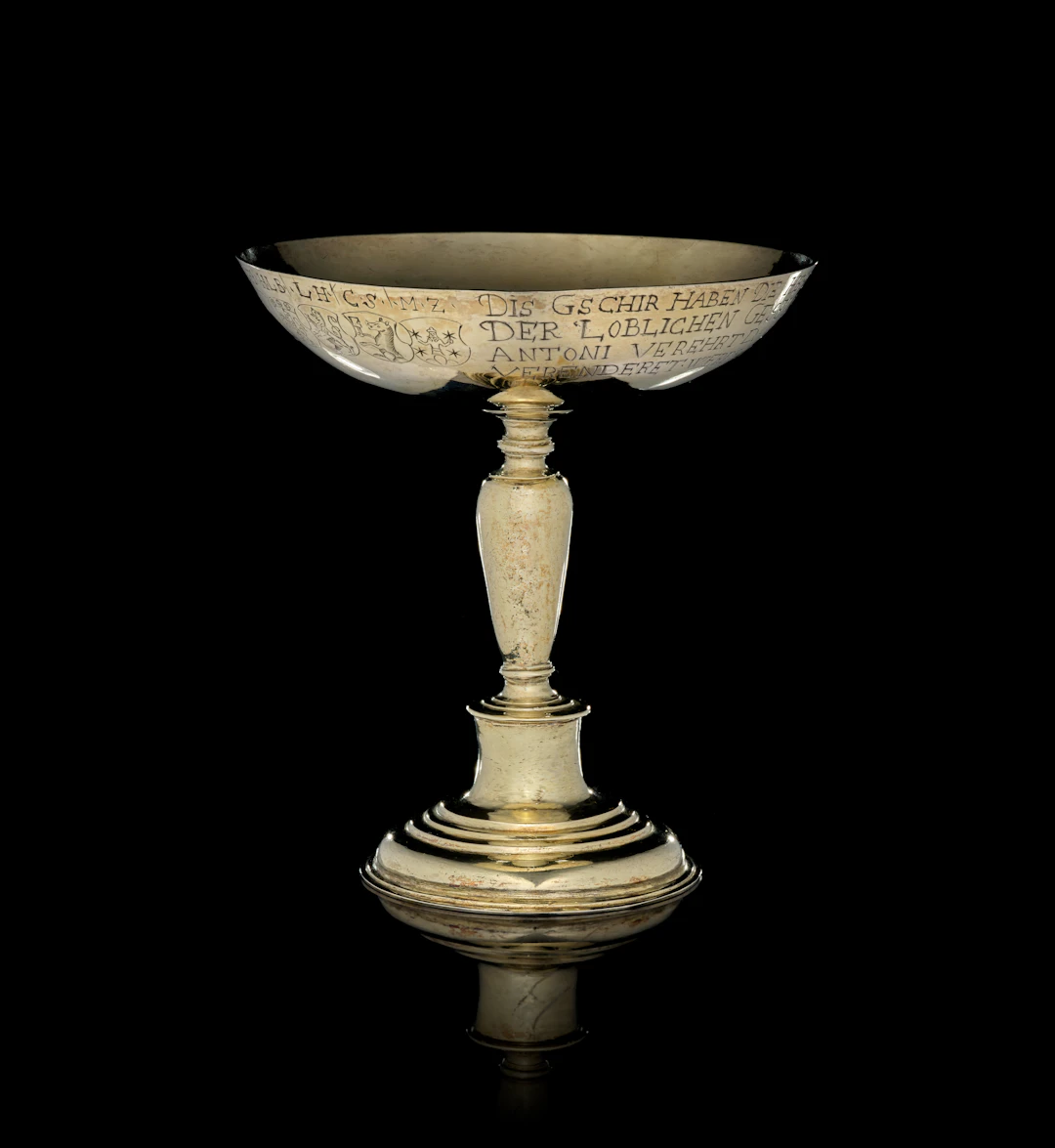 A Swiss silver-gilt tazza for the Confraternity of Saint Anthony