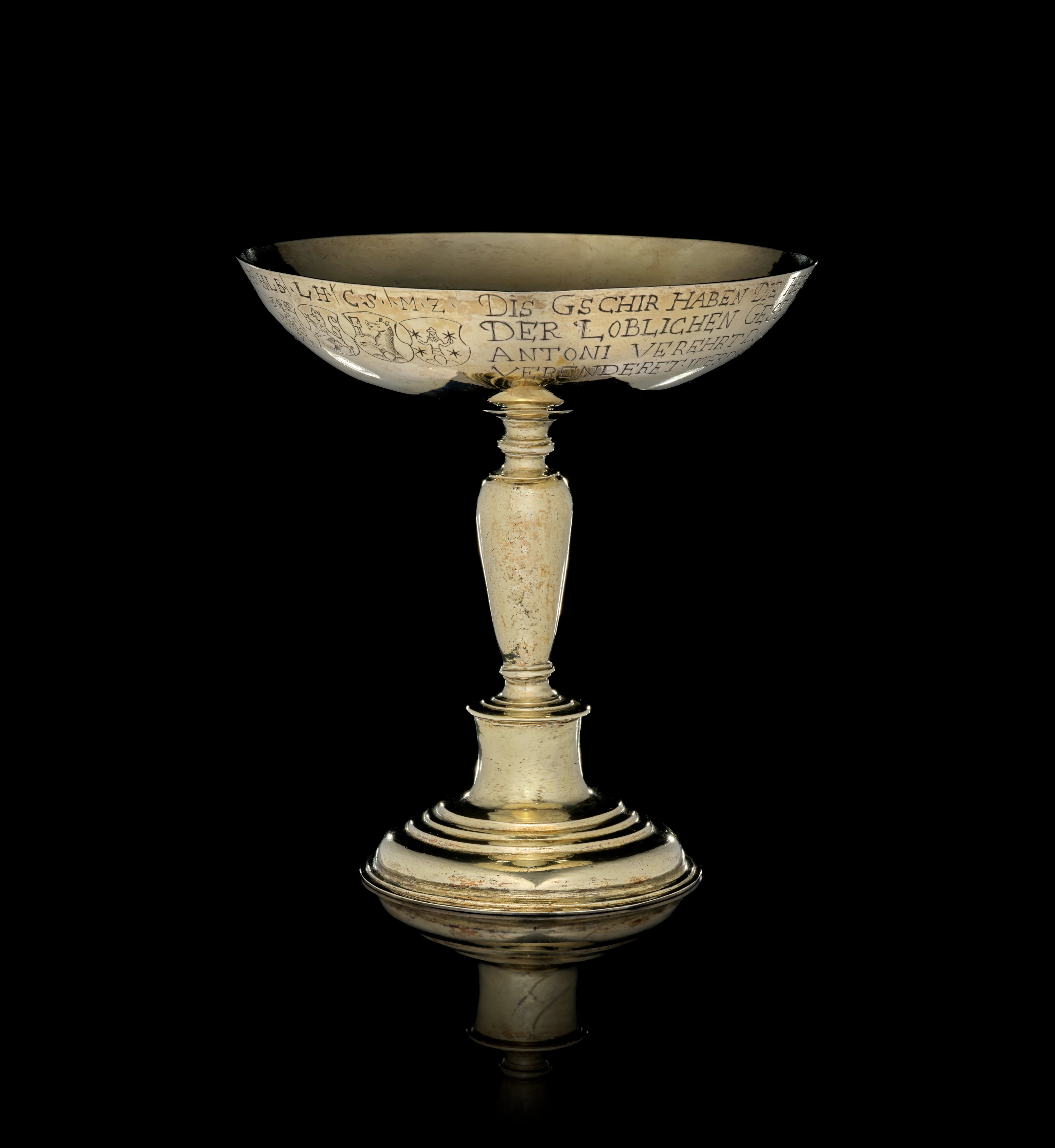A Swiss silver-gilt tazza for the Confraternity of Saint Anthony