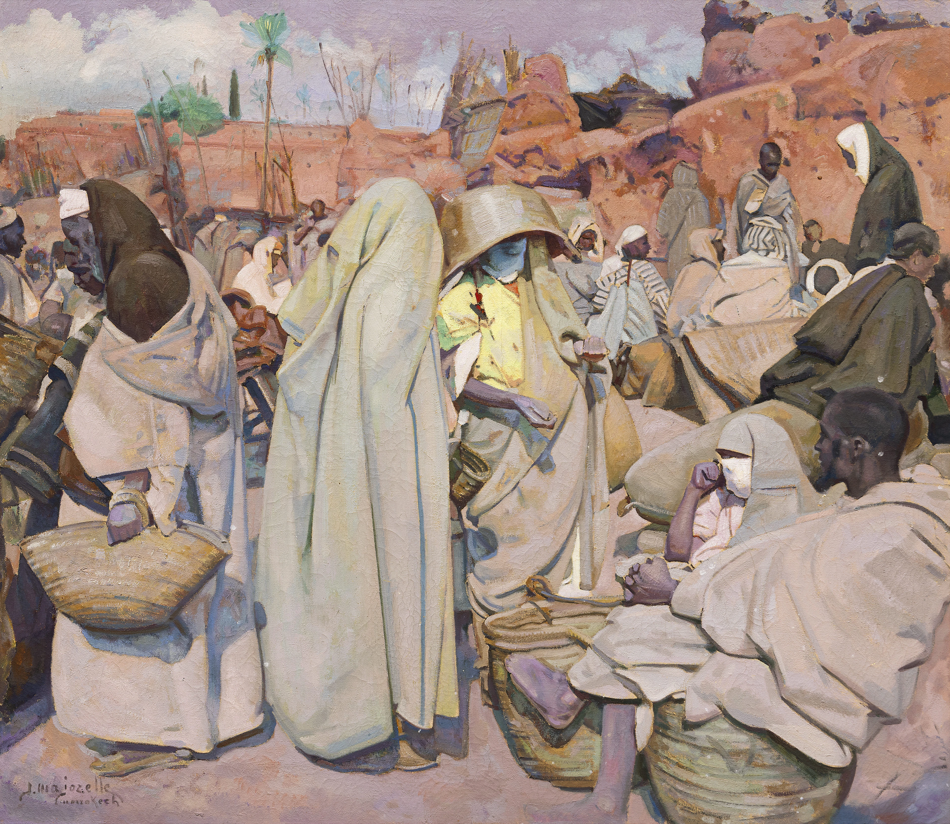 Jacques MAJORELLE 1886-1962 Le Souk à Marrakech - circa 1936-1937