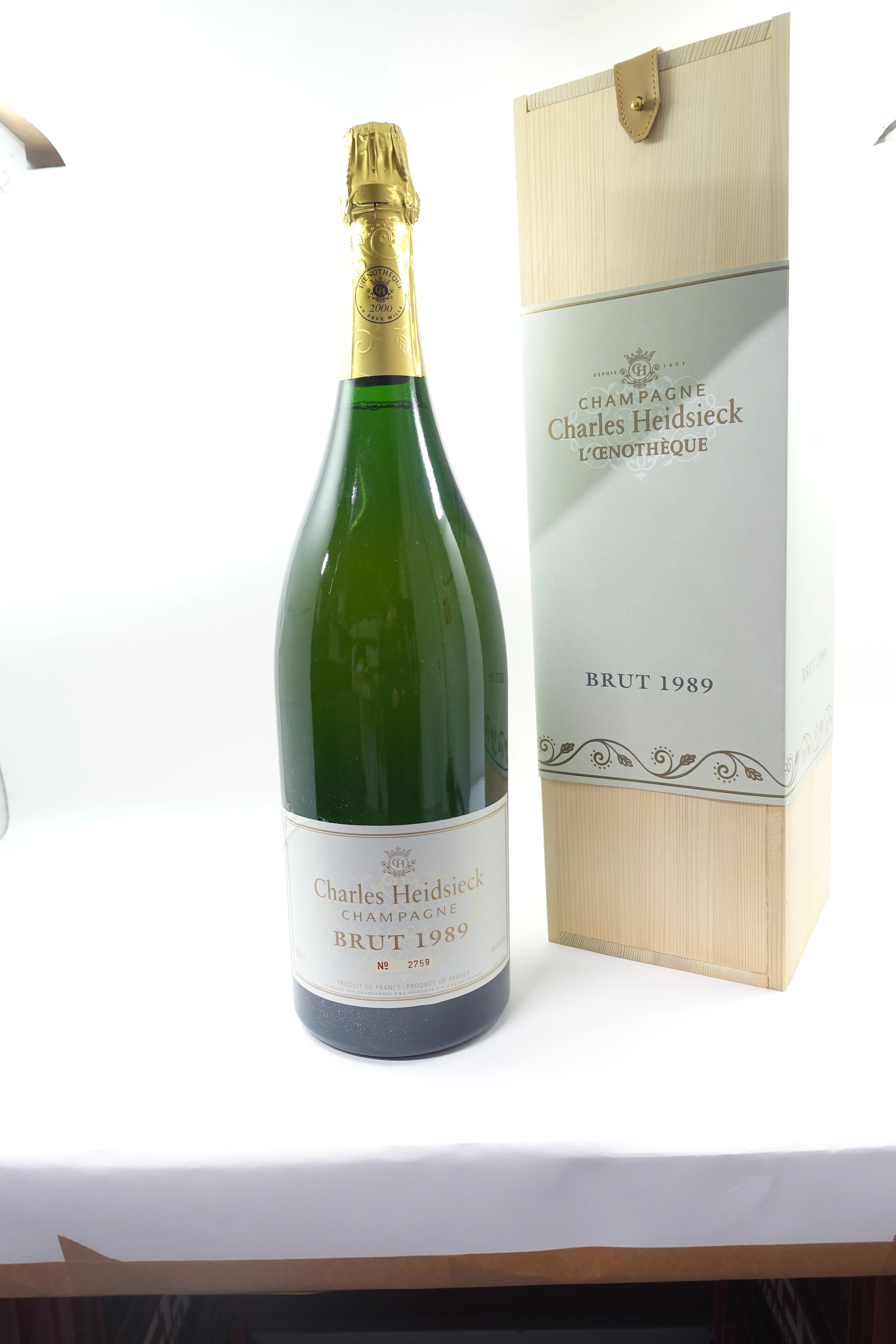 1 jéroboam CHAMPAGNE CHARLES HEIDSEICK 1989 Brut. L'Oenothèque 2000