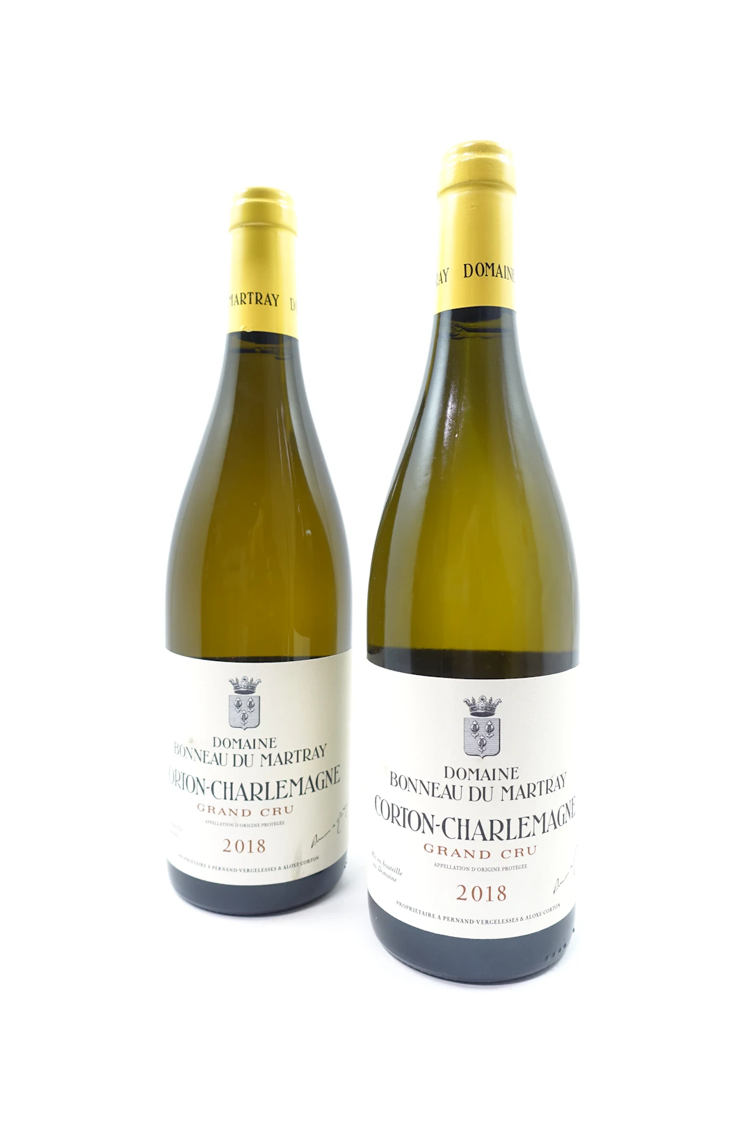 2 bts CORTON CHARLEMAGNE 2018 Grand Cru. Bonneau du Martray