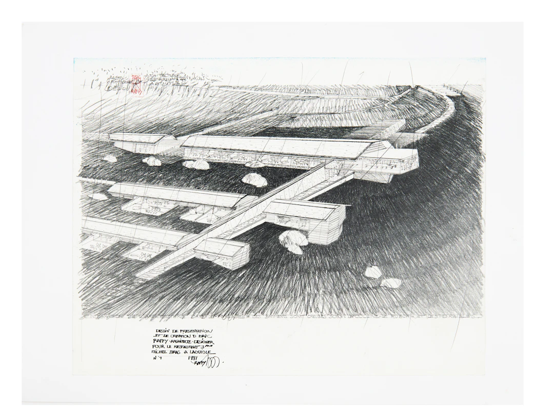 Éric RAFFY Né en 1951 Dessin de création et de présentation pour le