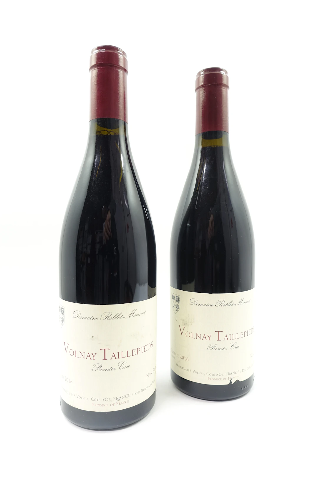 2 bts VOLNAY 2016 1er Cru Taillepieds. Domaine Roblet-Monnot