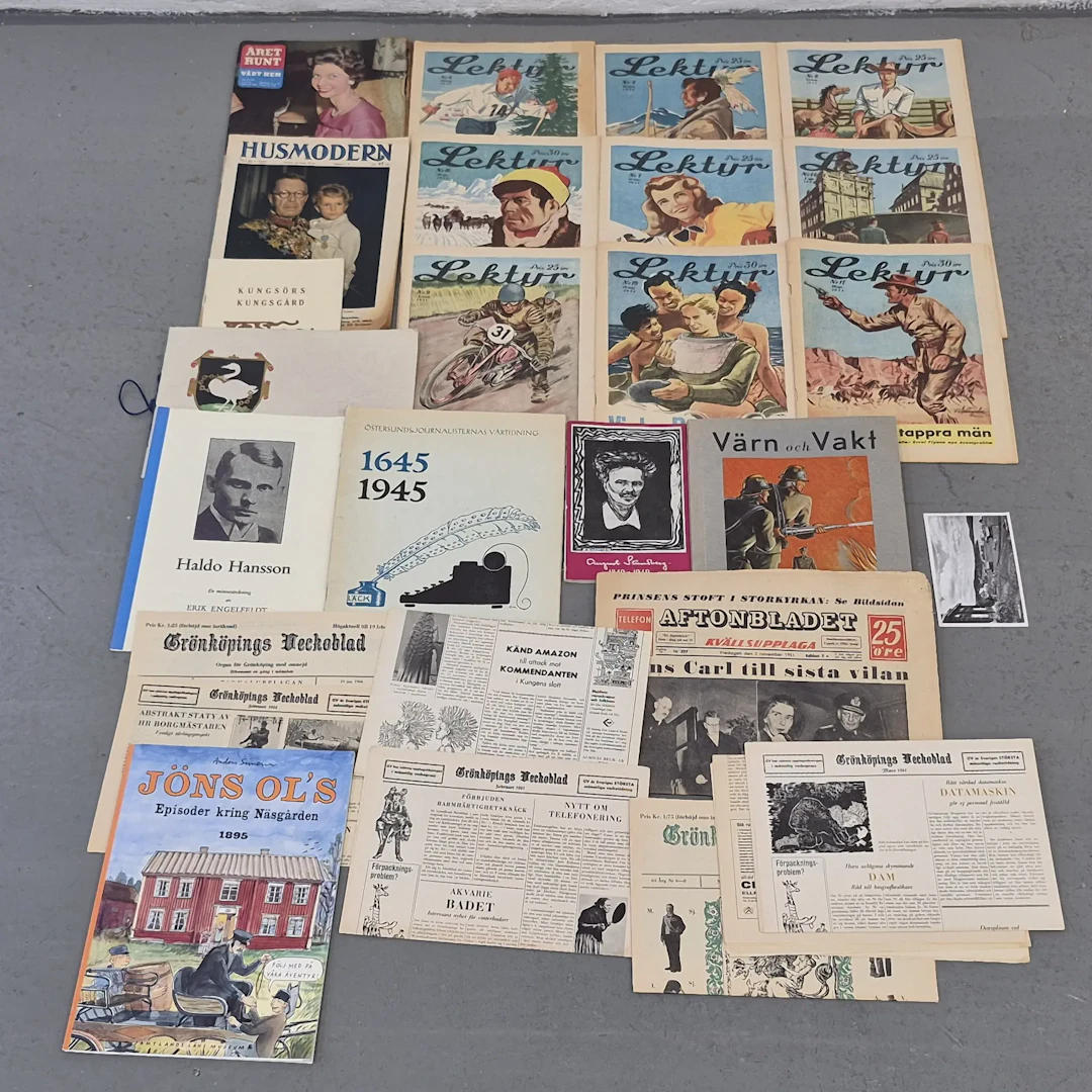 Parti vintage tidskrifter - Tidningar - Veckotidningen - Lektyr -