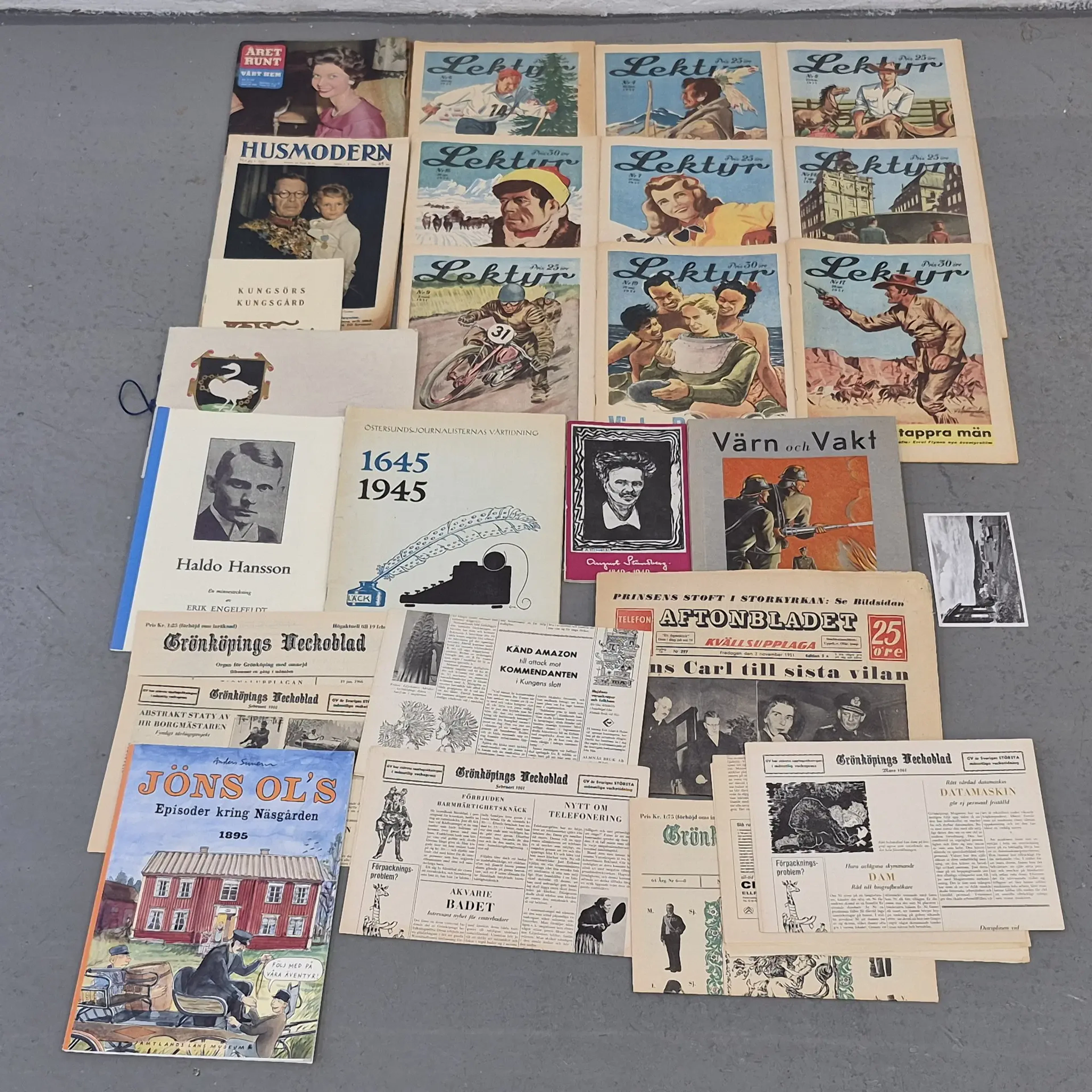 Parti vintage tidskrifter - Tidningar - Veckotidningen - Lektyr -