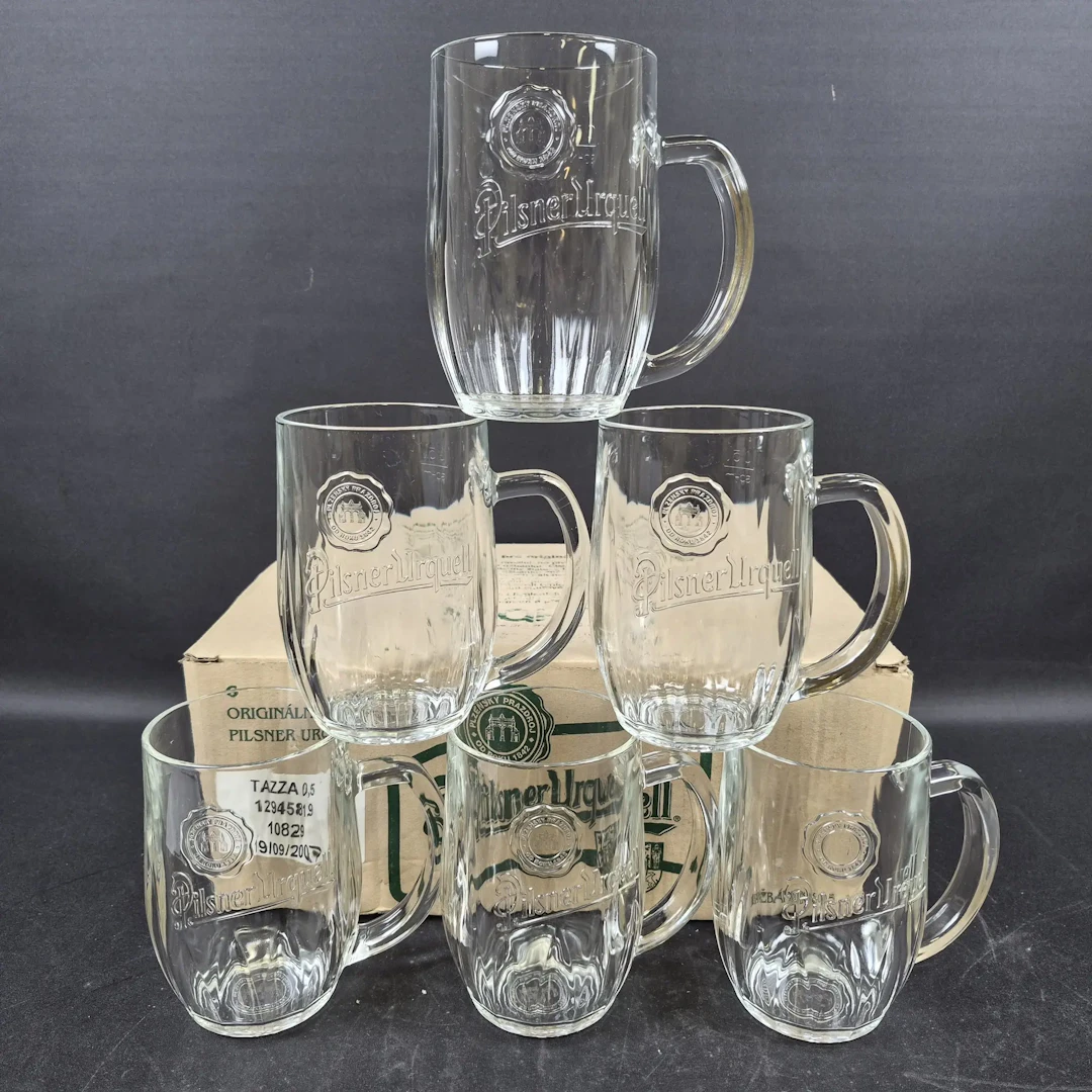 6st. Ölsejdlar - "Pilsner Urquell" - Ölglas - Sejdelglas - 0,5 l