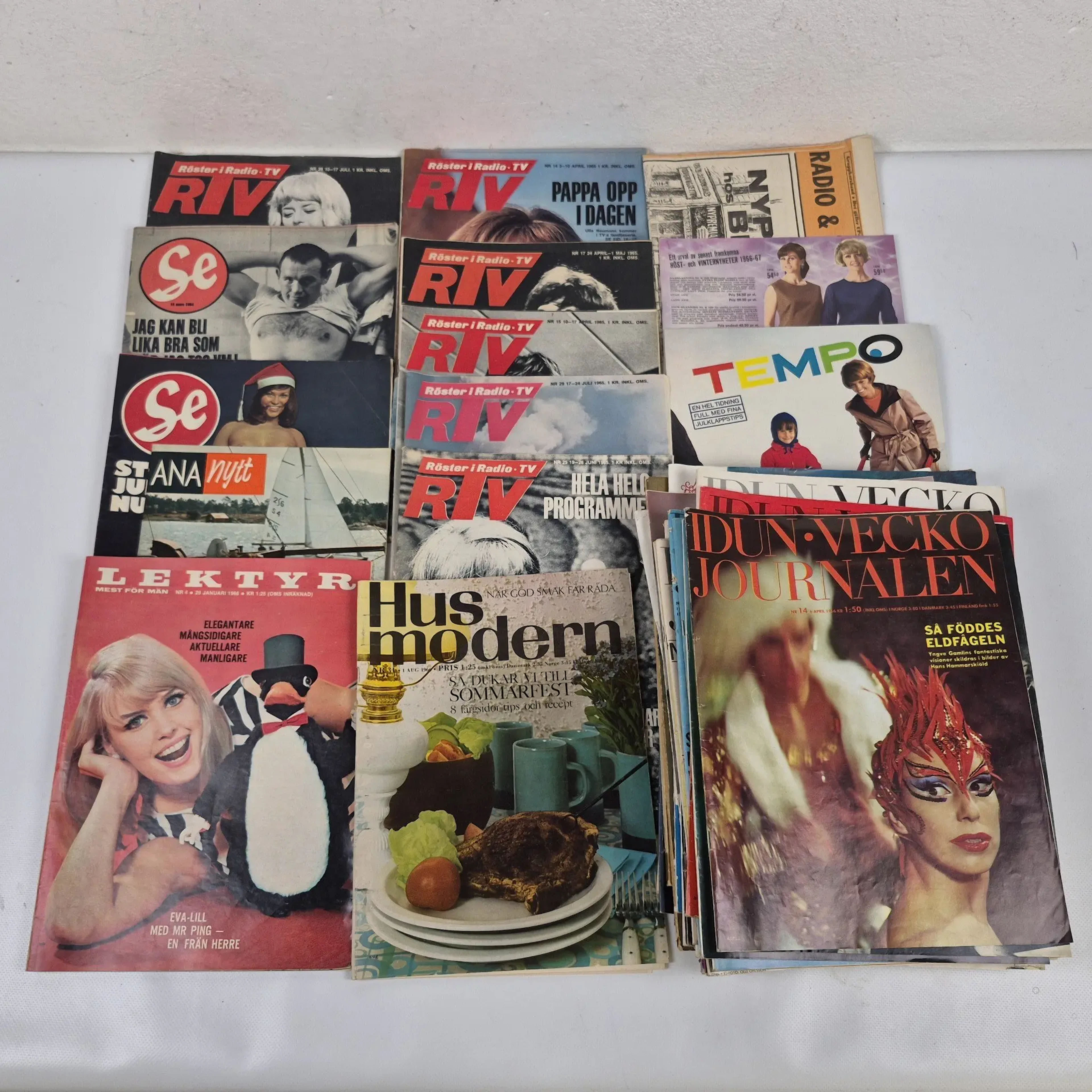 Parti veckotidningar - Tidningar - Vintage - Se, Lektyr, Husmodern, mm