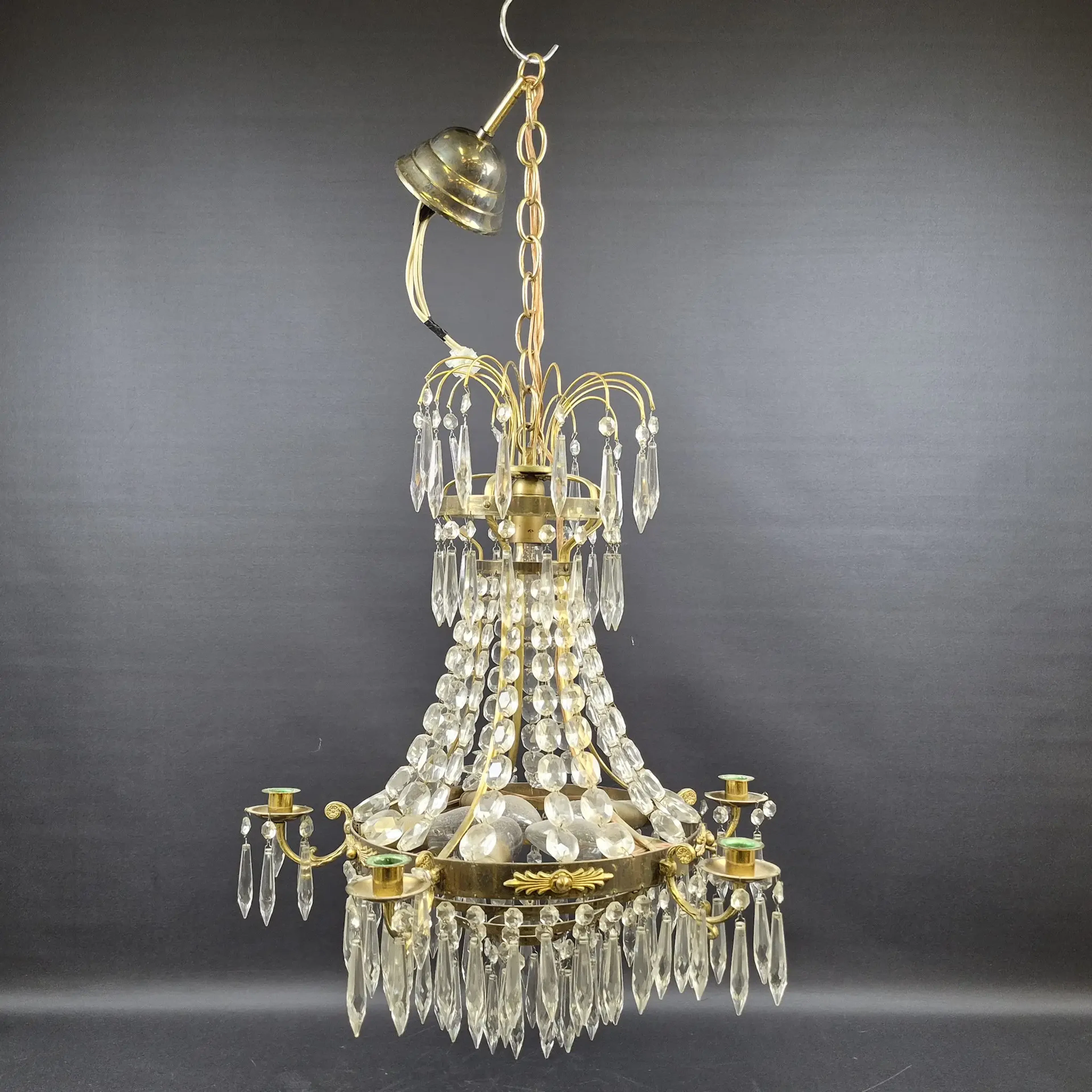 Kristallkrona - Ljuskrona - Taklampa - Lampa - 1900-tal