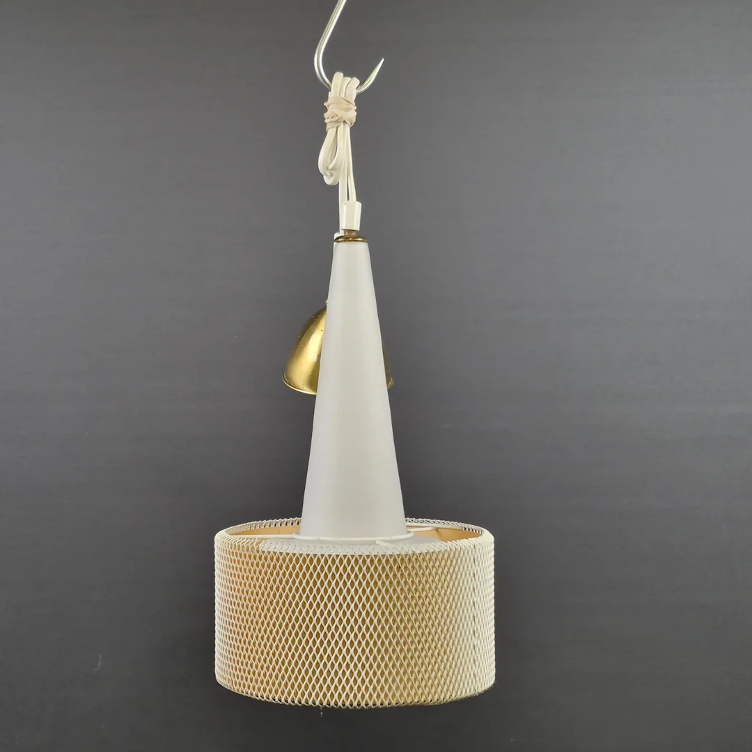Lampa i metall & glas - Taklampa - Fönsterlampa - Hallampa - 1960 tal