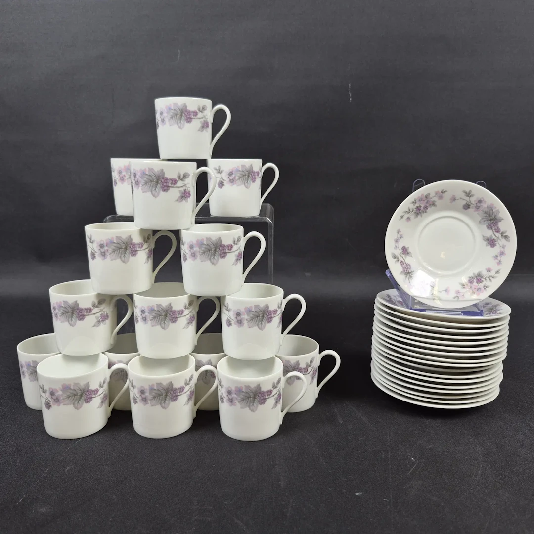 16st. Mockakoppar med 18st. Kaffefat - Kaffekoppar - Rosenthal