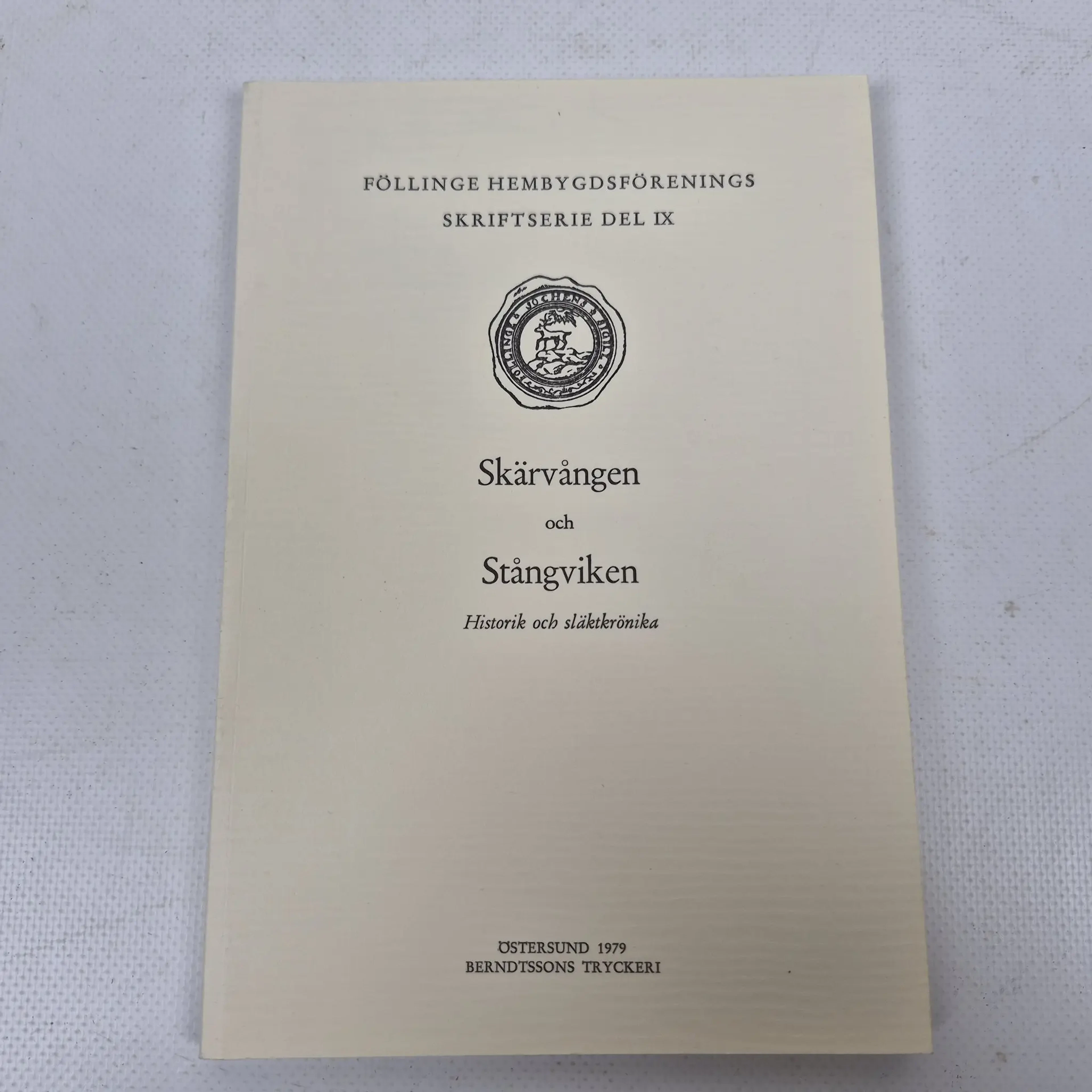 "Skärvången & Stångviken" - Föllinge hembygdsförenings skriftserie del IX