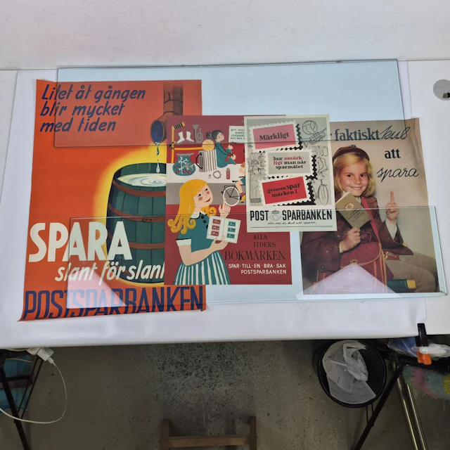 3st. Reklamaffischer - Postsparbanken