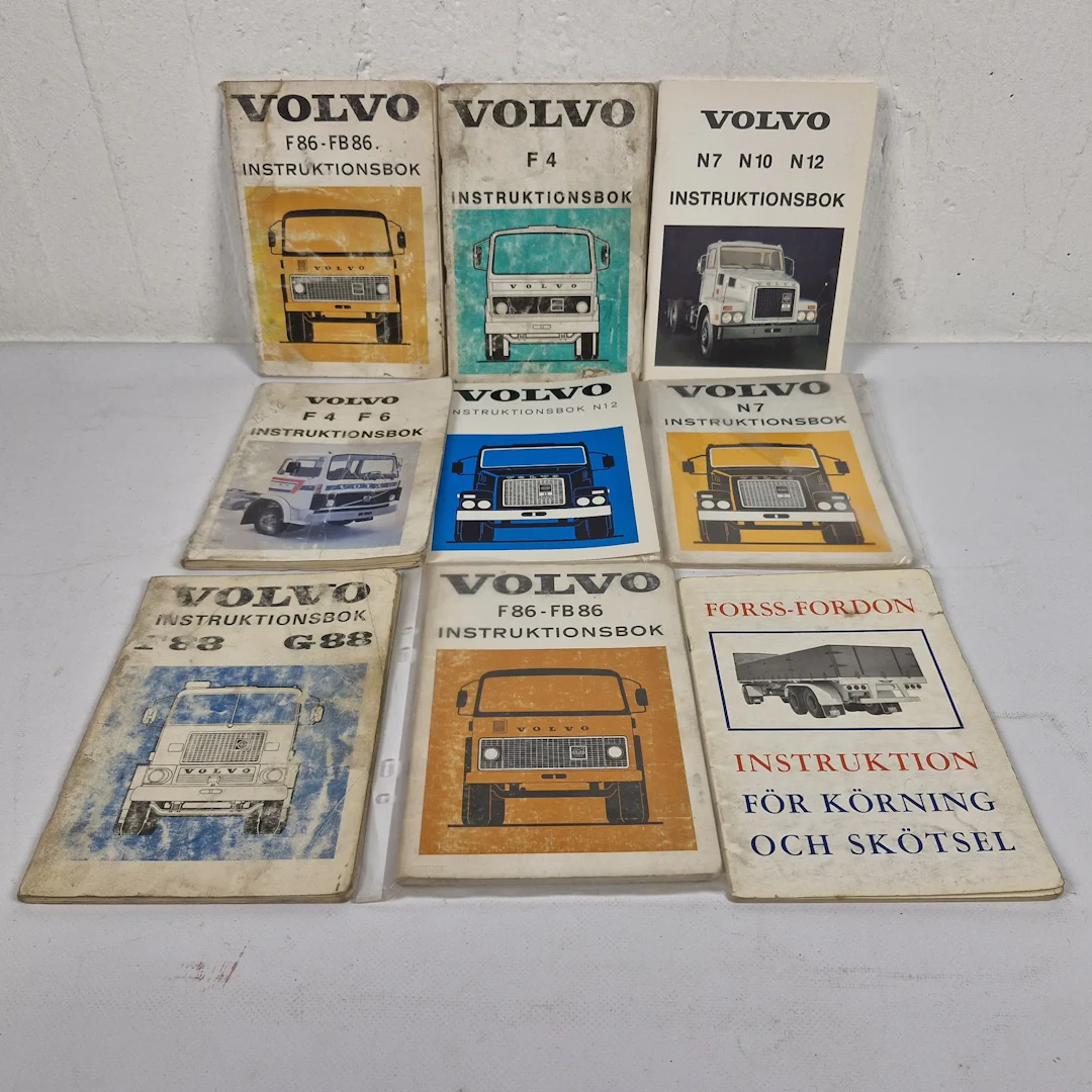 Parti Volvo instruktionsböcker - Lastbil - F86, FB86, F4, N7, N10 & N12, mm.