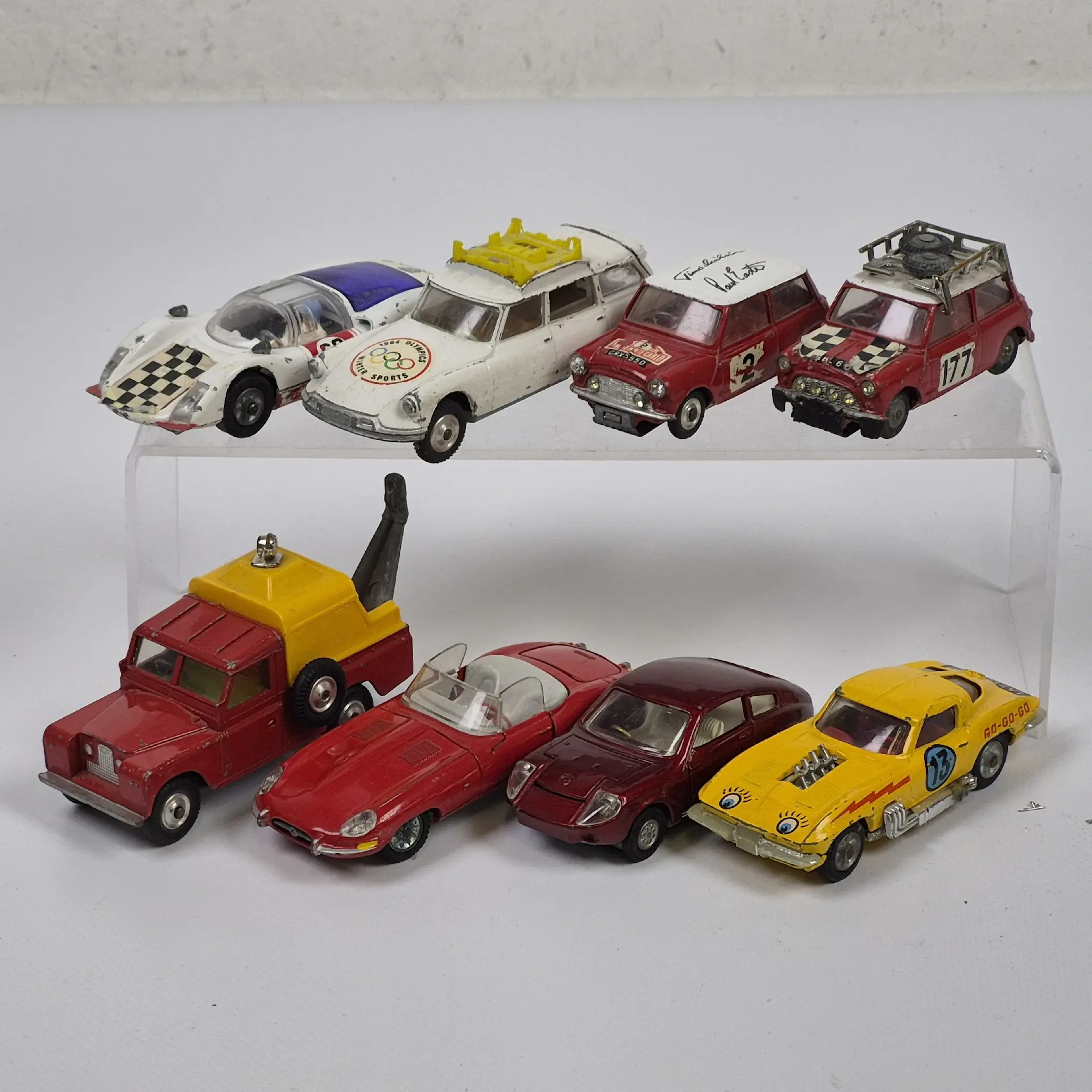 Parti modellbilar i metall - Corgi Toys - Citroën, Mini-Cooper & Land