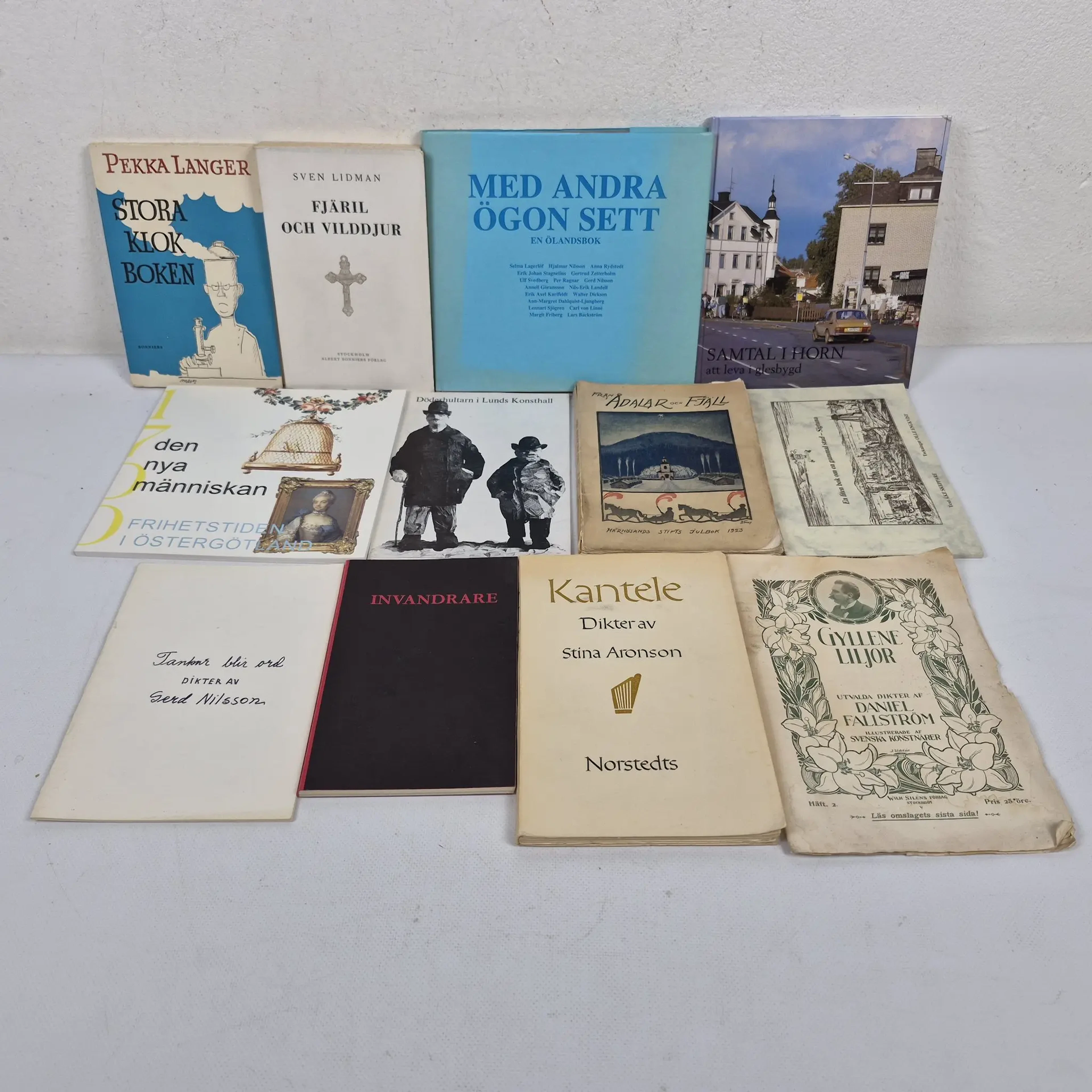Parti svensk skönlitteratur - "Kantele", "Stora klokboken" & "Samtal