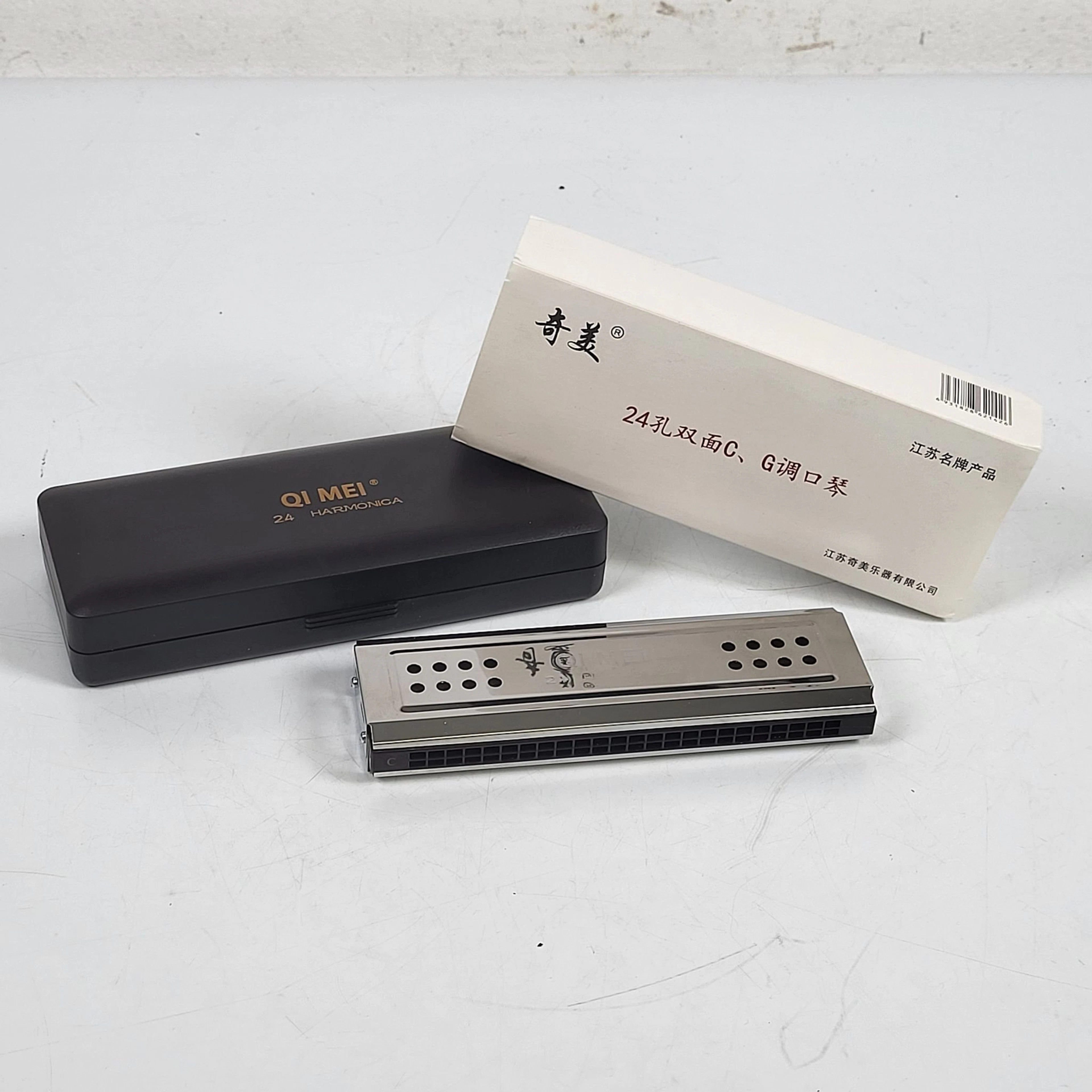 Qi Mei munspel med fodral - 24 hål - Harmonica - Musikinstrument