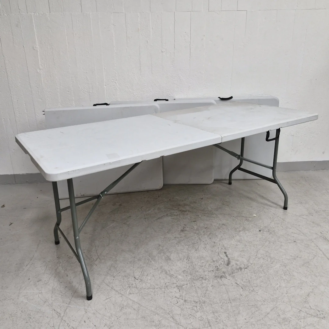 4 st Fällbara bord i plast & metall Campingbord - Serveringsbord - Campingmöbel