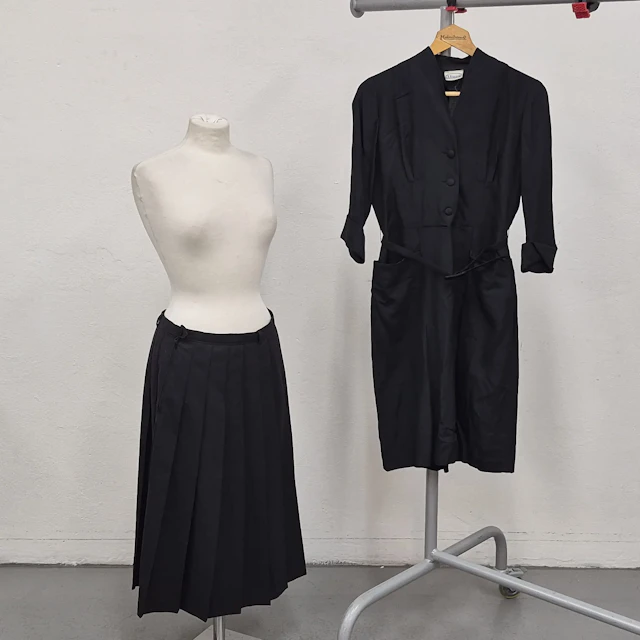 Klänning & kjol i polyester? - Weve - Cappucini - Strl 42 - Vintage