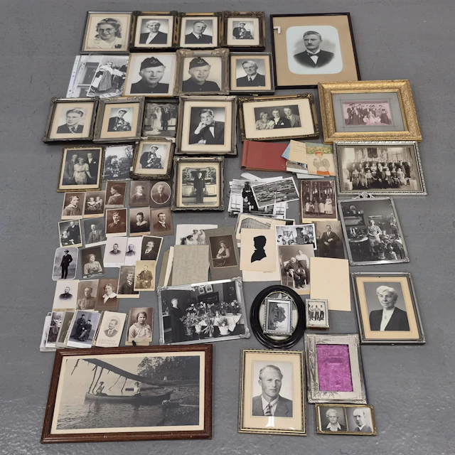 Parti vintage fotografier - Porträtt - Ramar - Jämtland