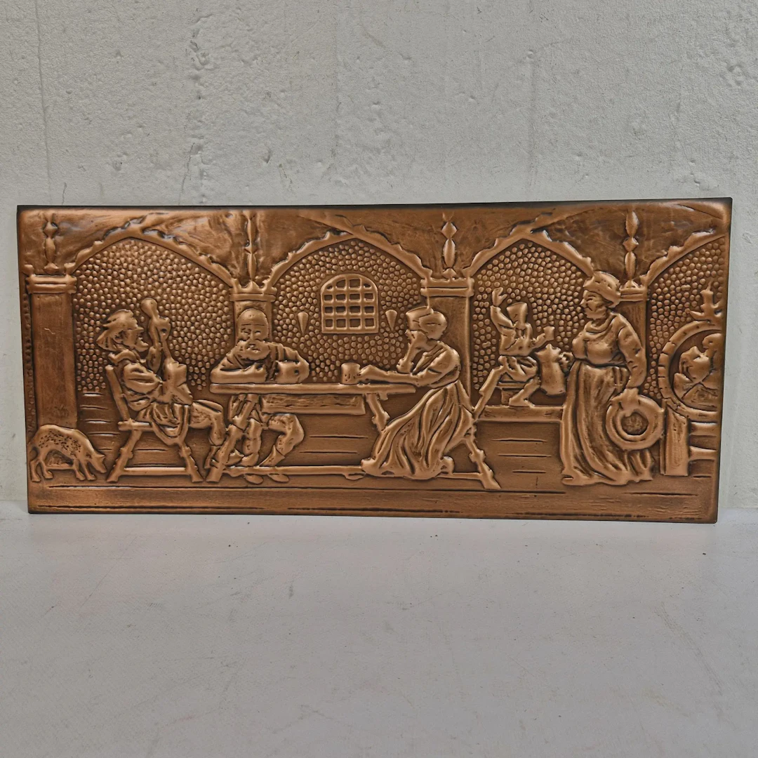 Värdshus motiv - Relief i koppar - Kopparrelief - Koppartavla - Tavla