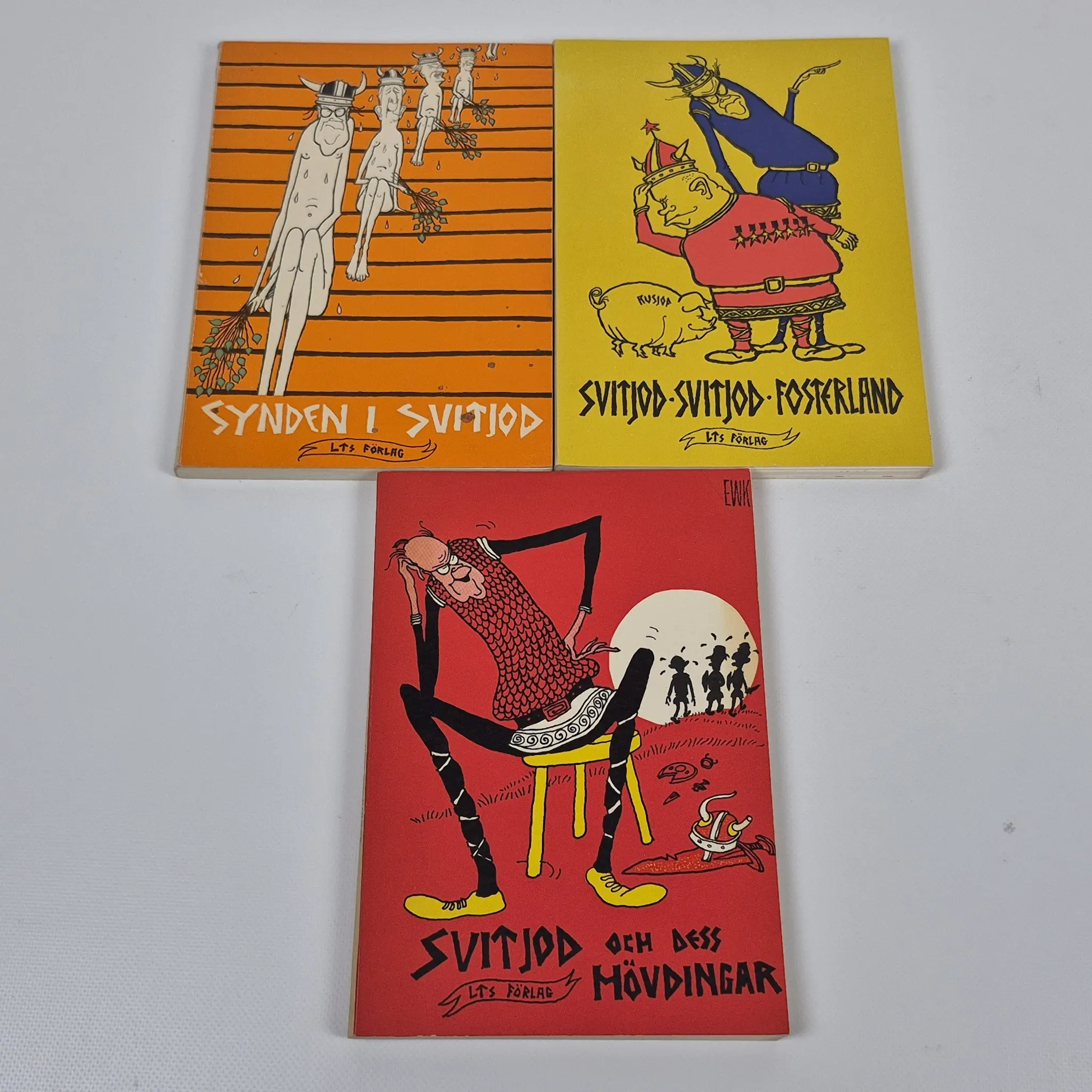 3st. Böcker av Gunnar Ericsson - Ewrty Karlsson - "Svitjod fosterland" m.fl.