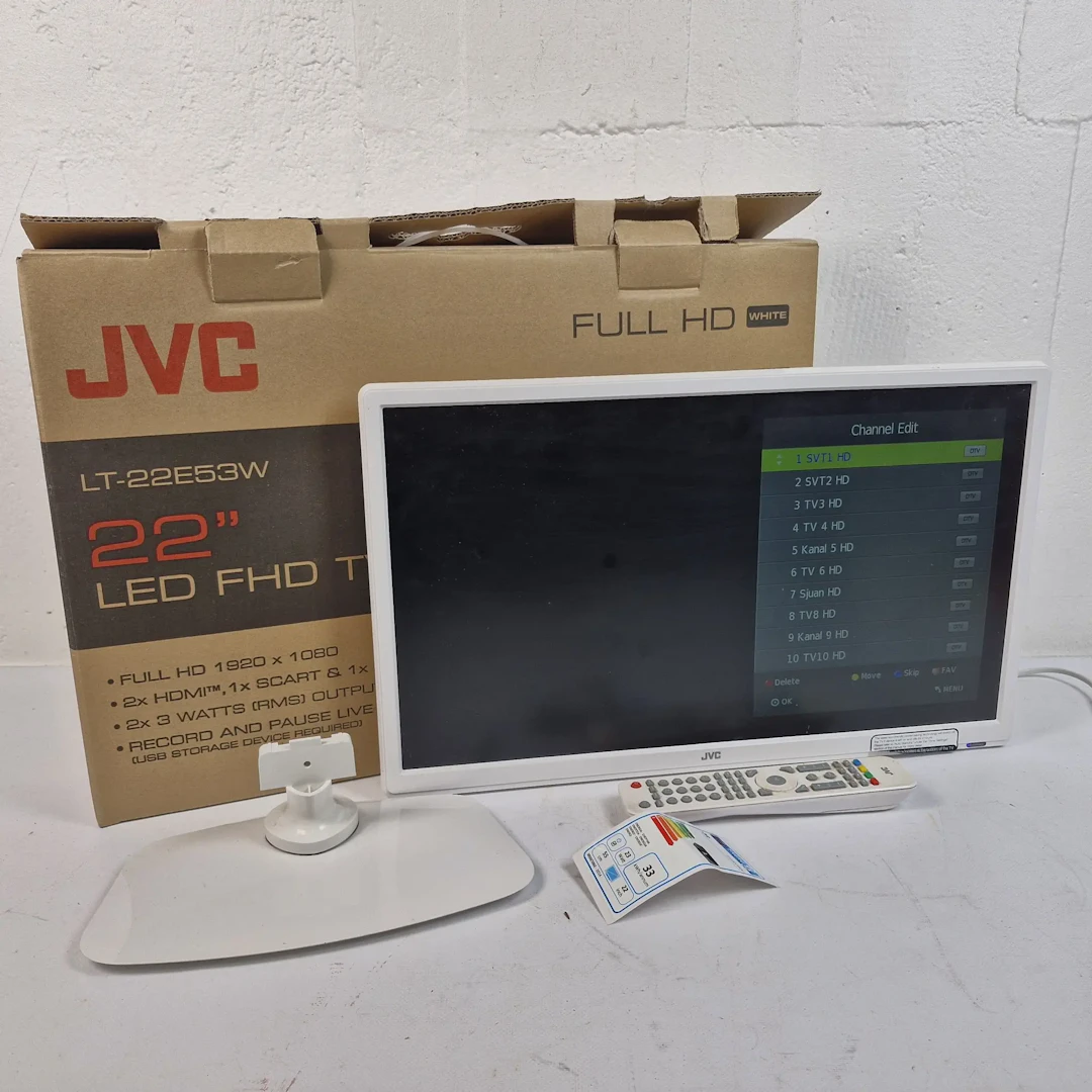 LED-TV - JVC, LT-22E53W - 22" tum - TV-apparat