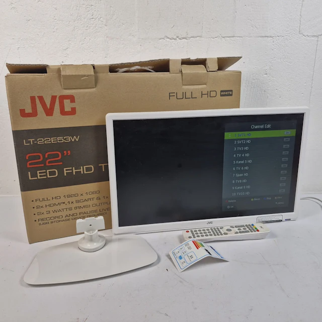 LED-TV - JVC, LT-22E53W - 22" tum - TV-apparat