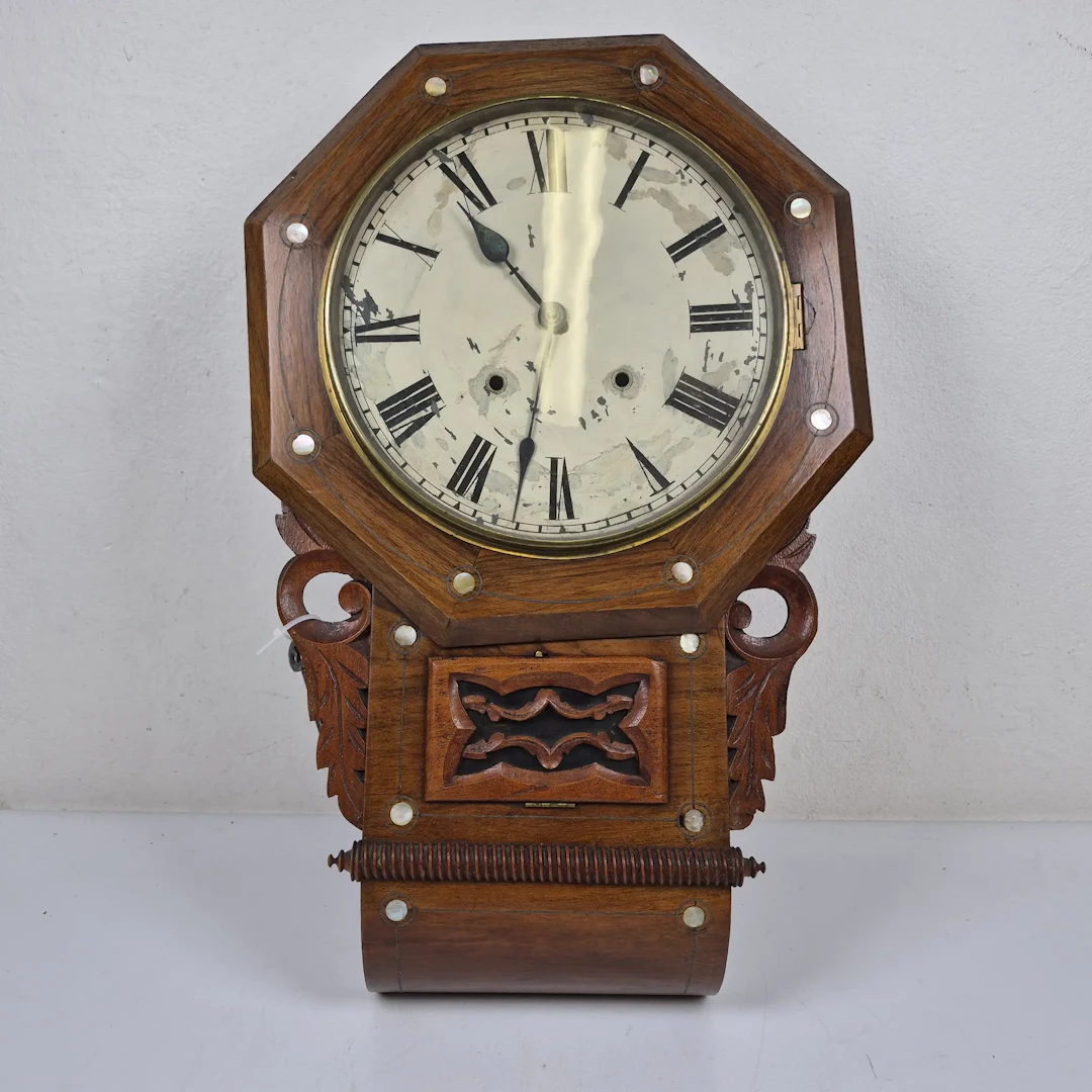 Droppur i mahogny - Väggur - Väggklocka - 1800-tal