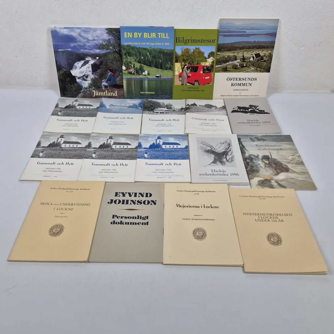 Parti lokala historiska häften/böcker med koppling till Jämtland - Hackås & Näs