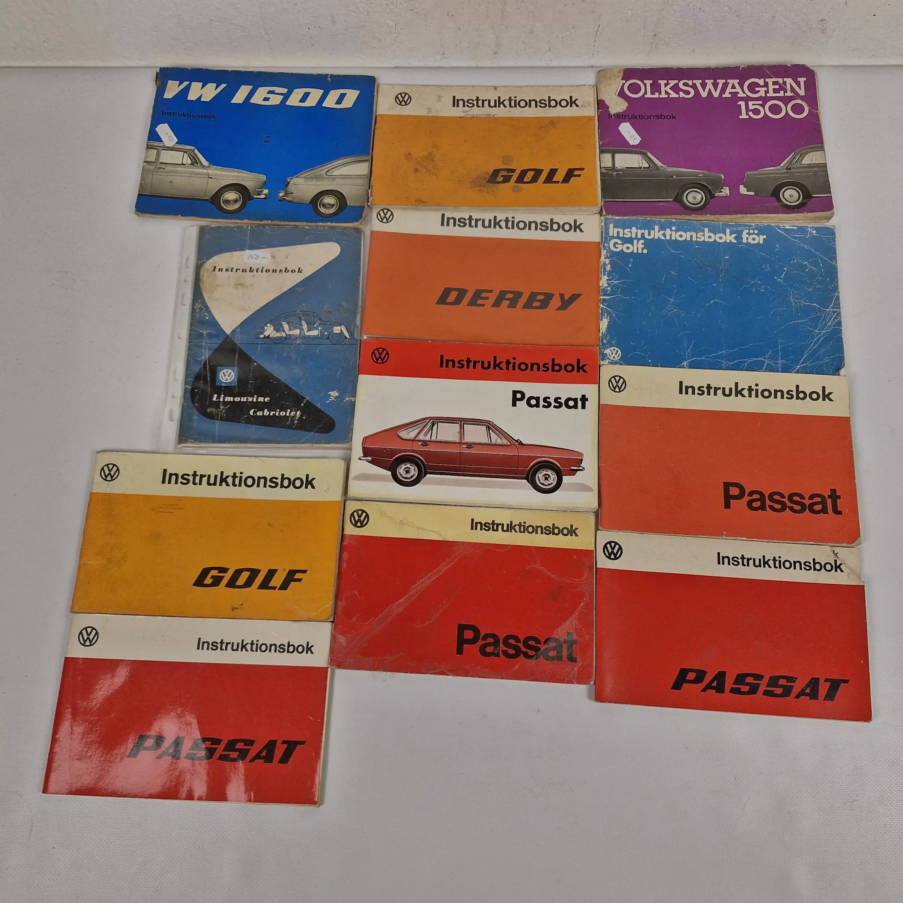 Parti Volkswagen instruktionsböcker - Blandade modeller - Samling