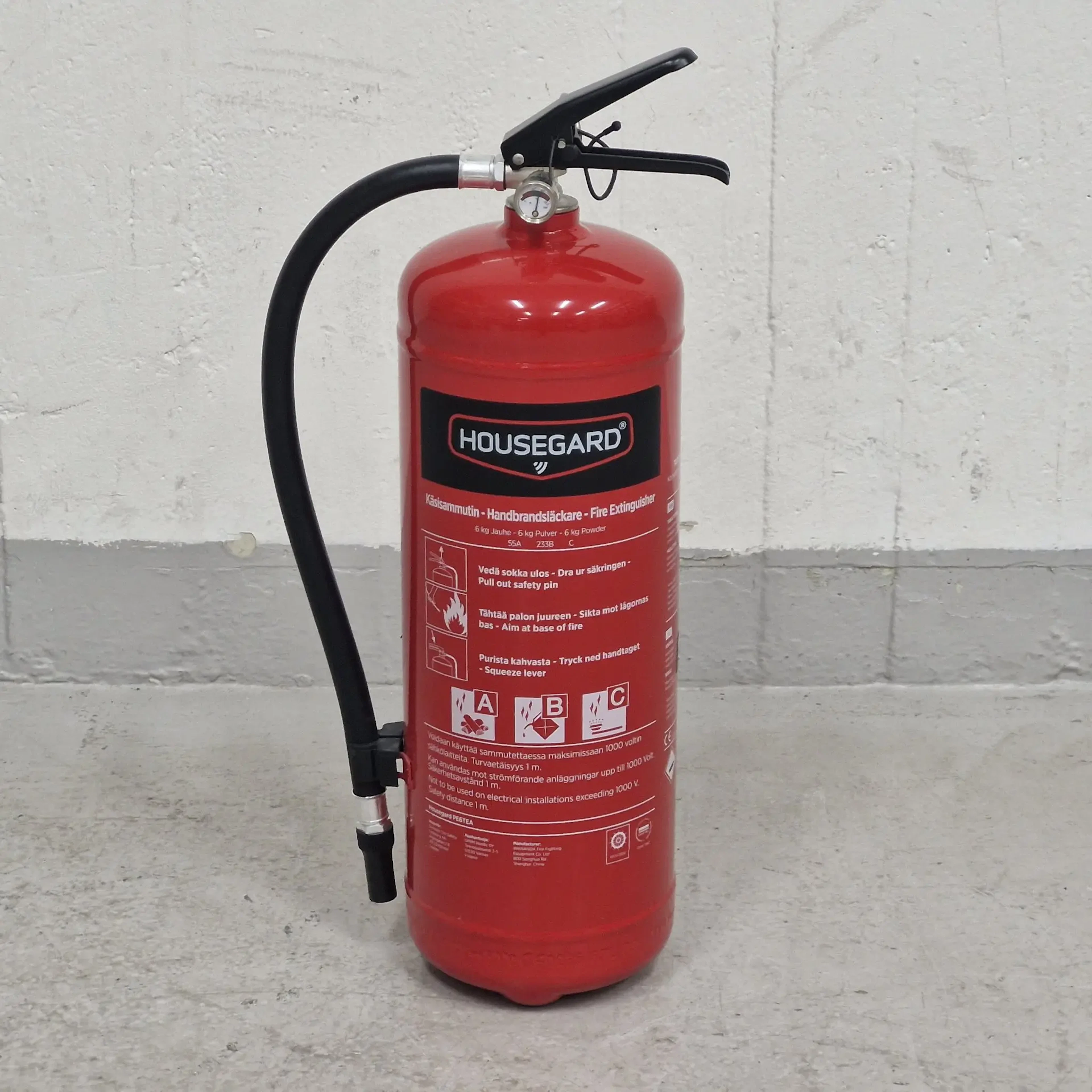 Pulversläckare - Housegard - 6 kg - Brandsläckare