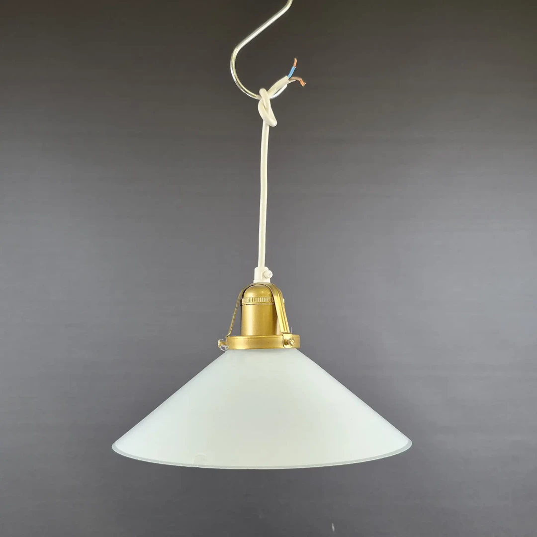 Lampa i glas & mässing - Skomakarlampa - Fönsterlampa - Taklampa