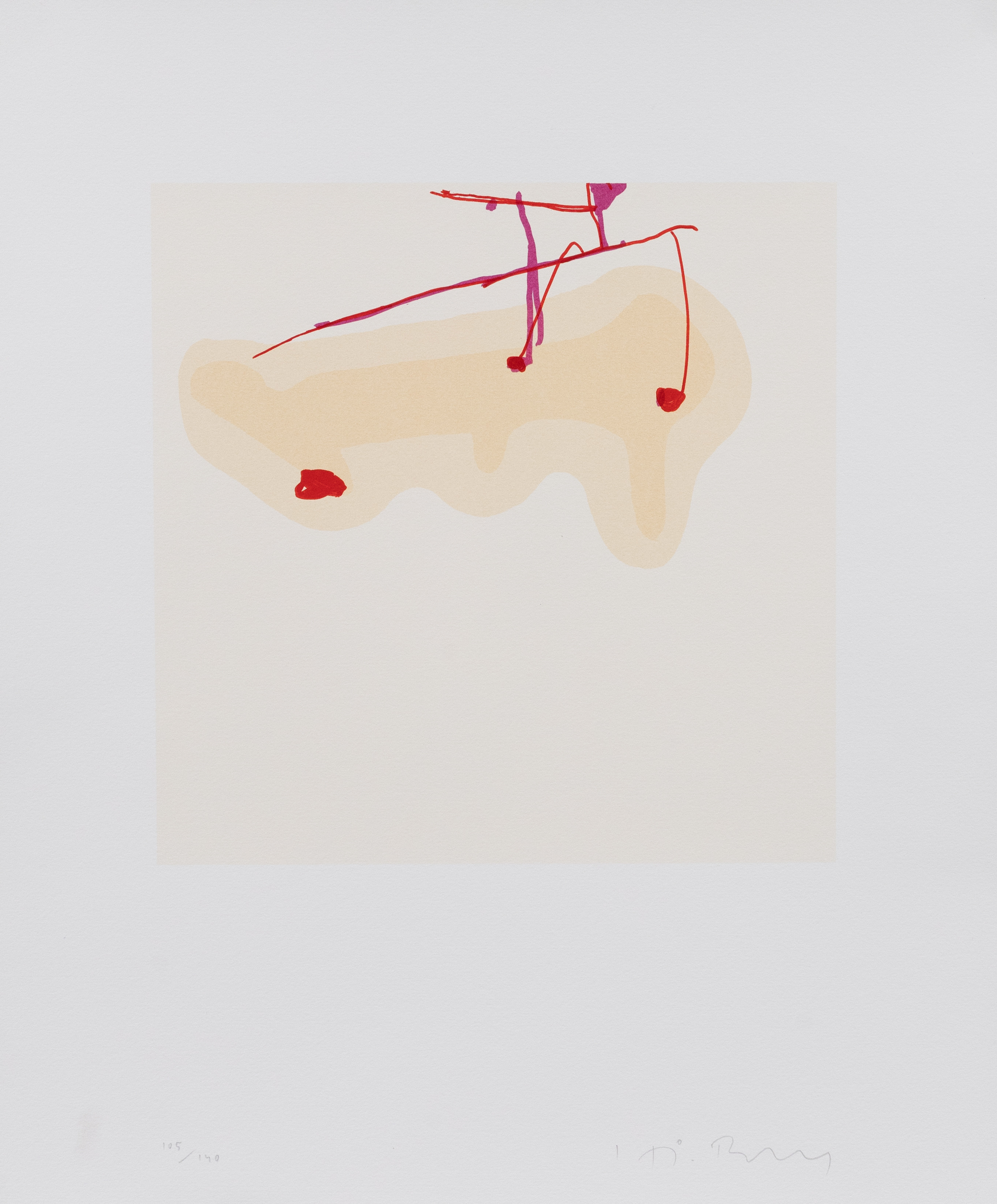 HÅKAN BERG (FÖDD 1958). Komposition, serigrafi nr 105/140, signerad.