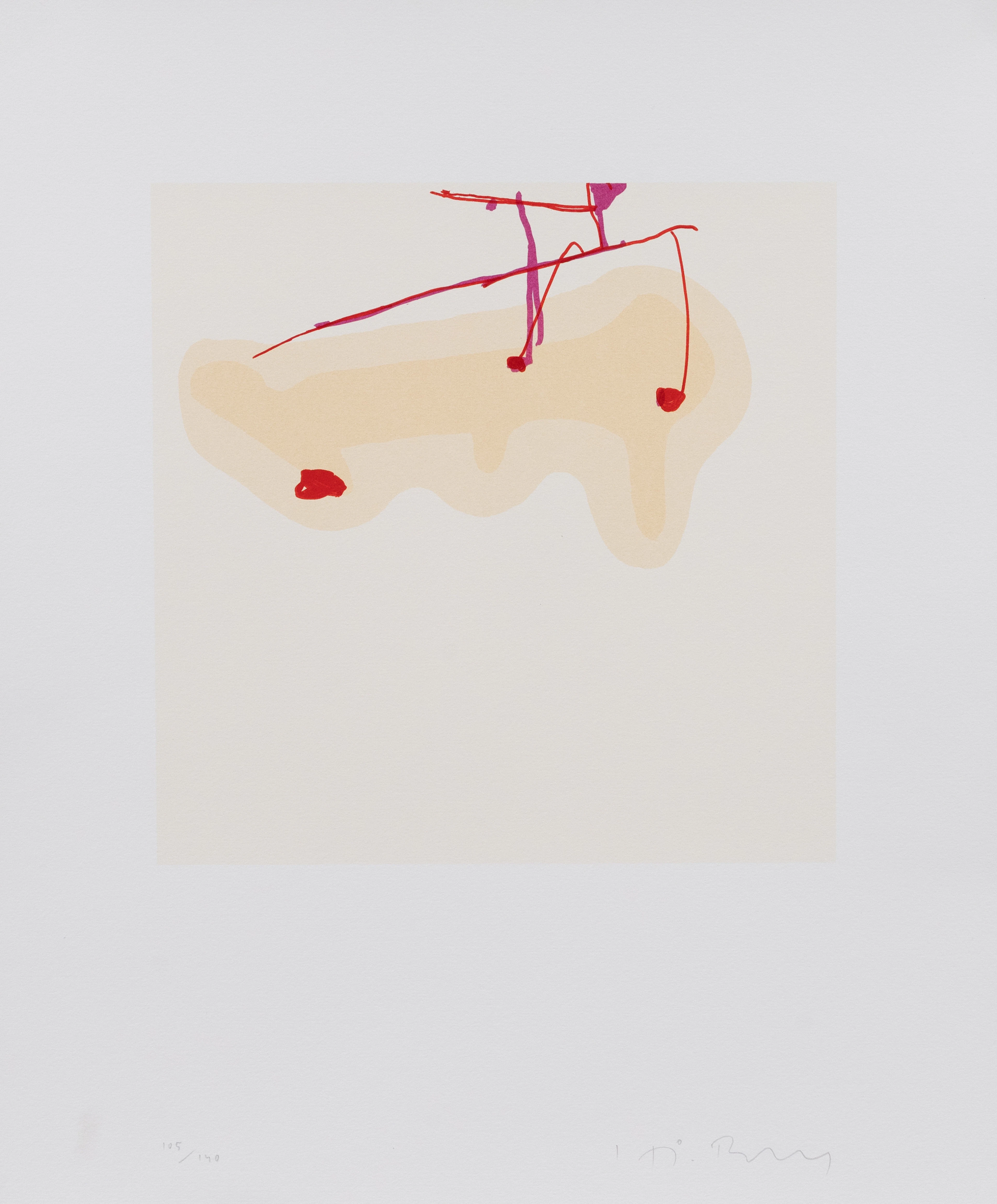 HÅKAN BERG (FÖDD 1958). Komposition, serigrafi nr 105/140, signerad.