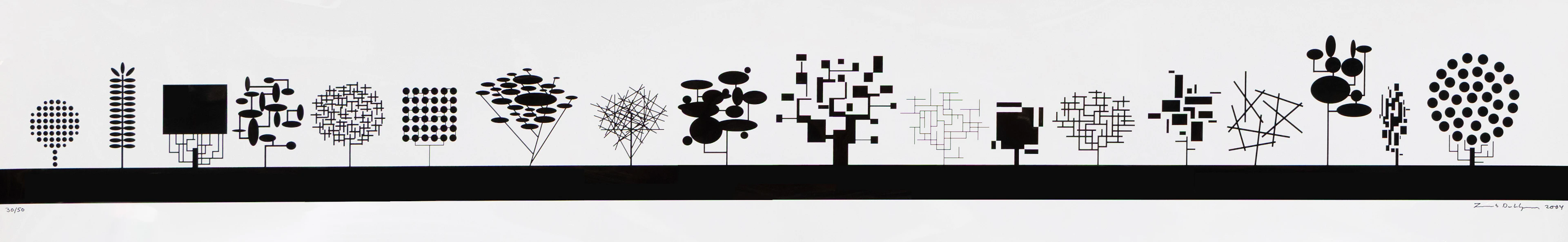 JACOB DAHLGREN (FÖDD 1970). "Sommarnatt vid stranden", screentryck