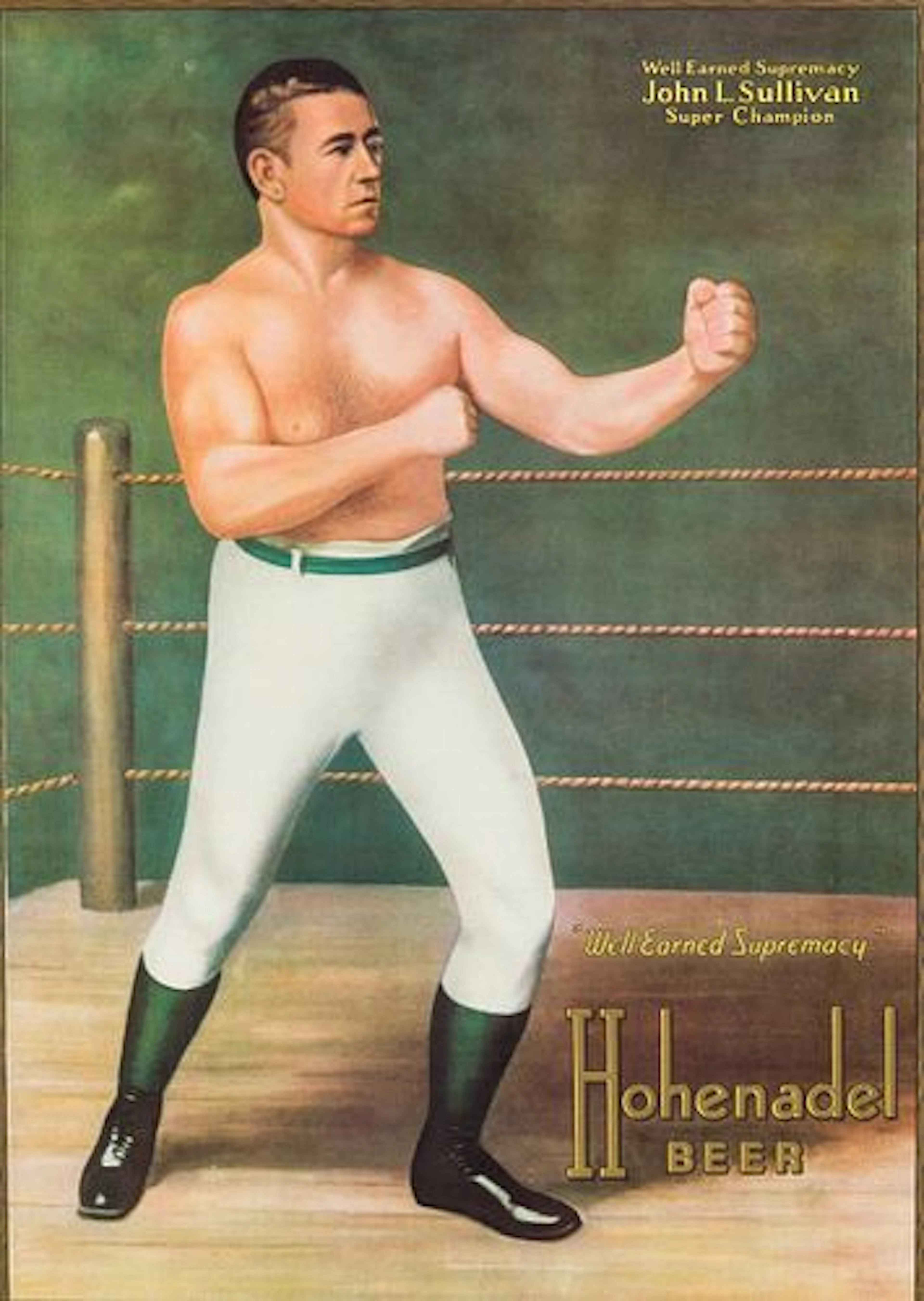 Hohenadel Beer John L. Sullivan Advertising Sign