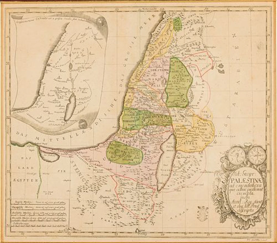 Palestine Holy Land by Homan Heirs, Engraving, 1750