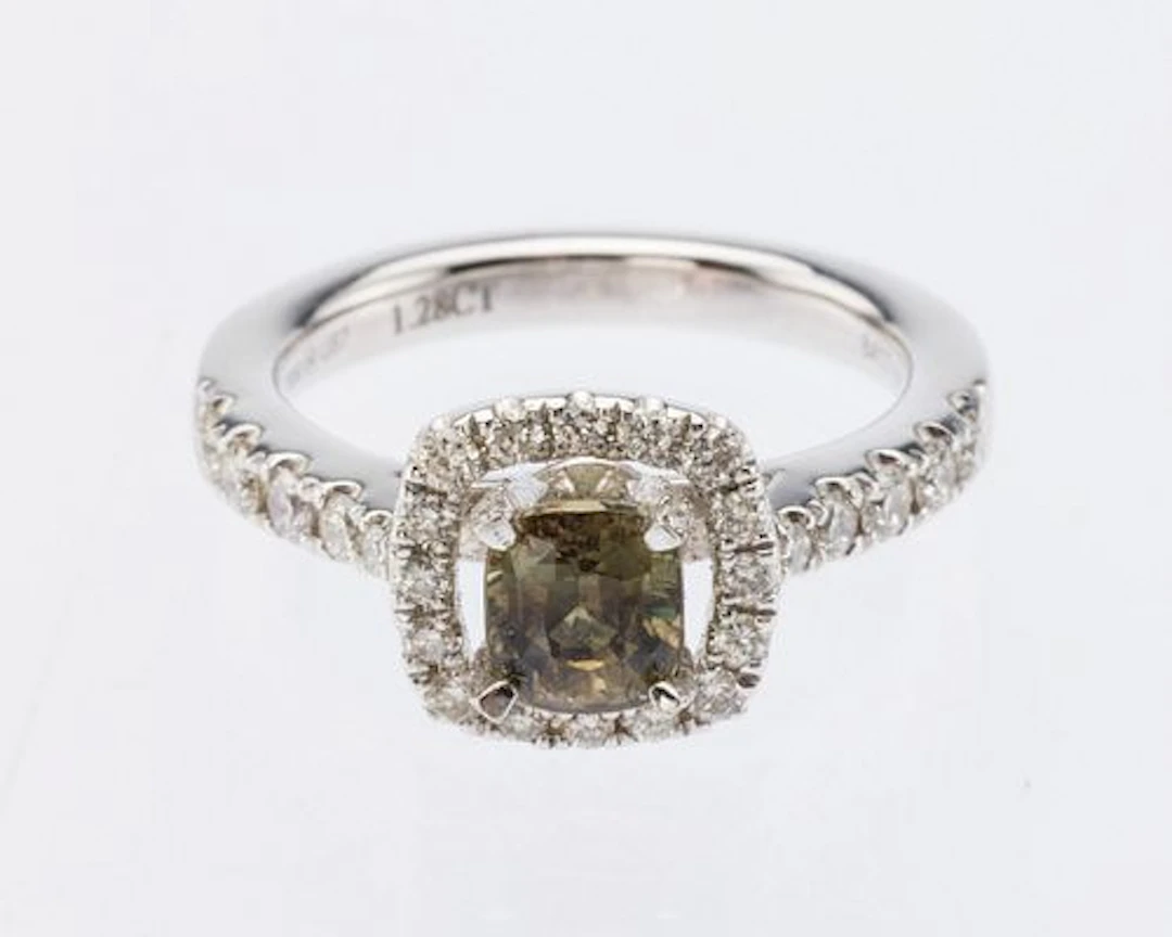 1.28 ct Alexandrite, Diamonds & Plat Ring w GIA Cert