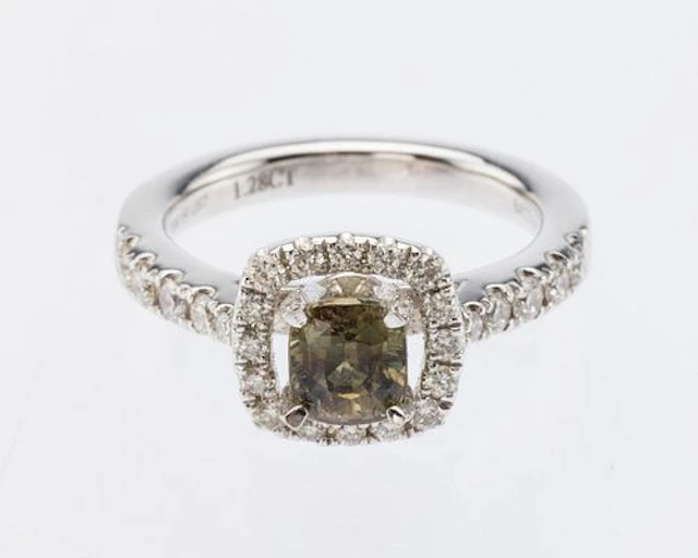 1.28 ct Alexandrite, Diamonds & Plat Ring w GIA Cert