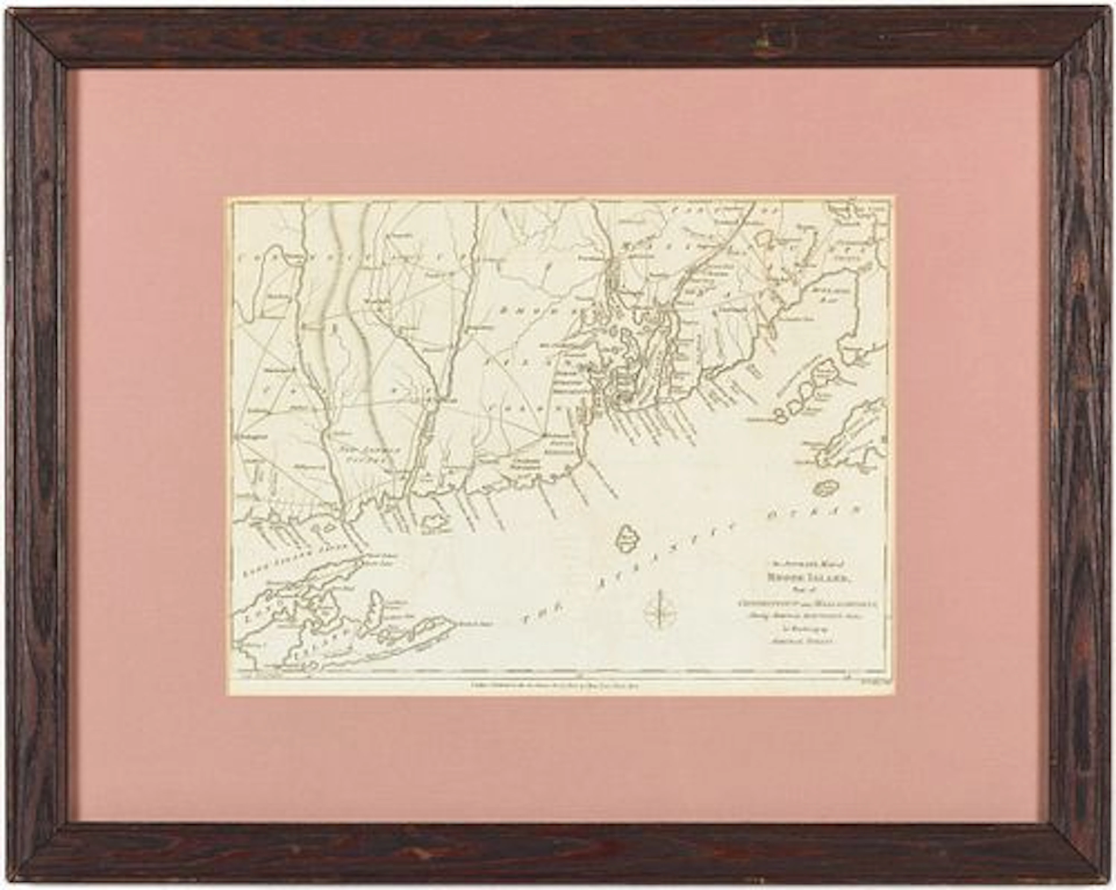 An Accurate Map of Rhode Island by John Lodge, 1780