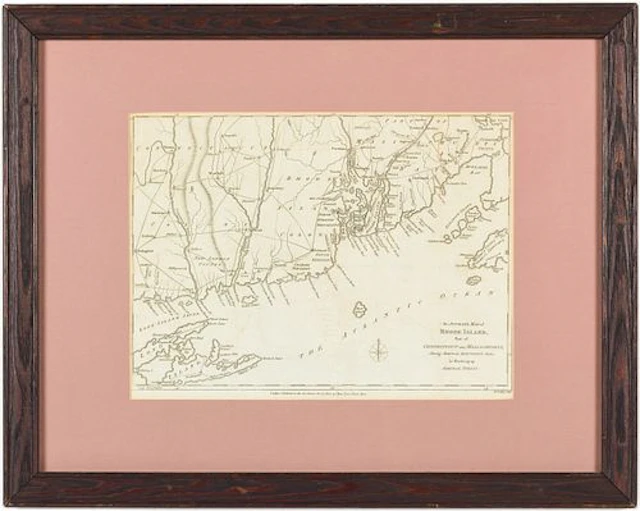 An Accurate Map of Rhode Island by John Lodge, 1780
