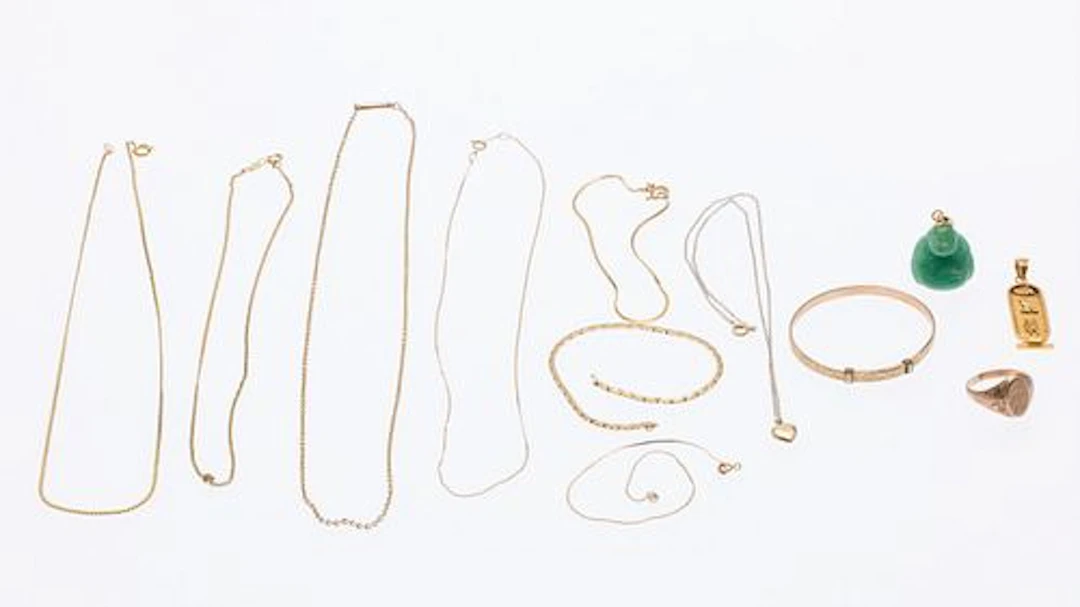 Group of Gold Jewelry, 12 pcs.