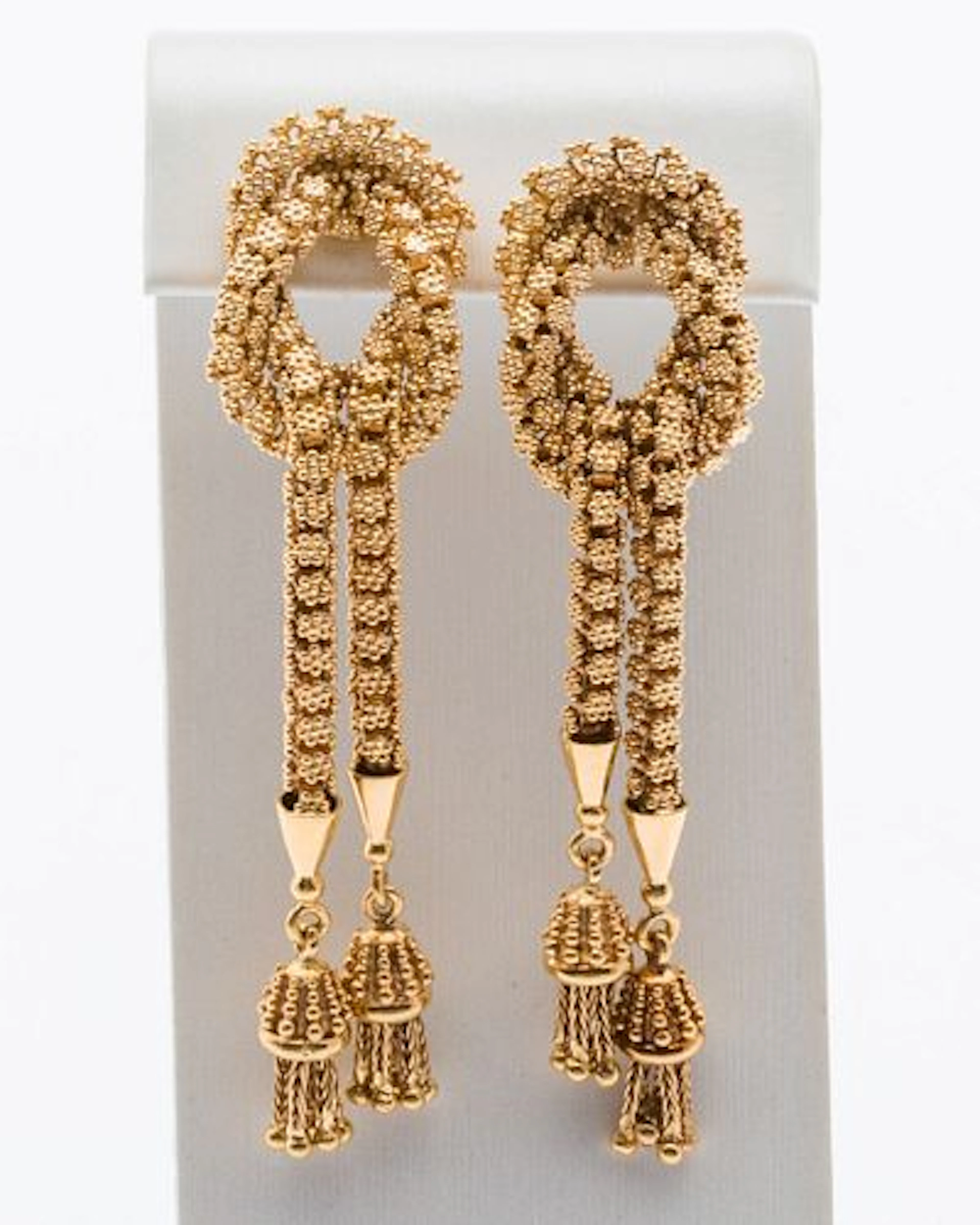 18K Gold Tassel Earrings