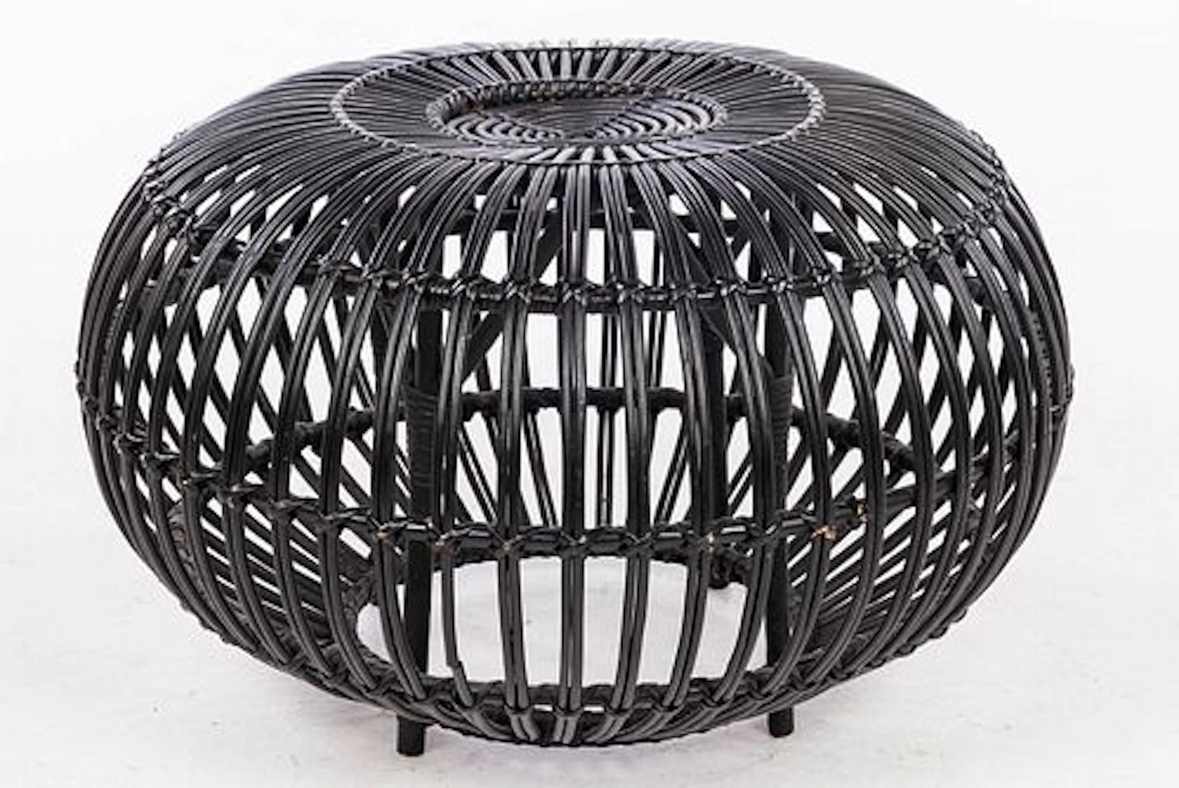 Franco Albini Black Ottoman